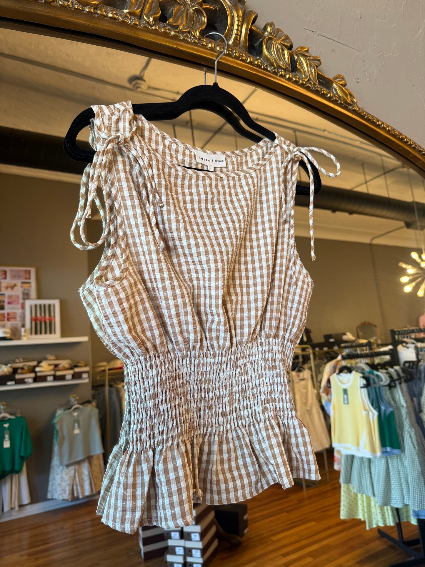 Dainty Gingham Top