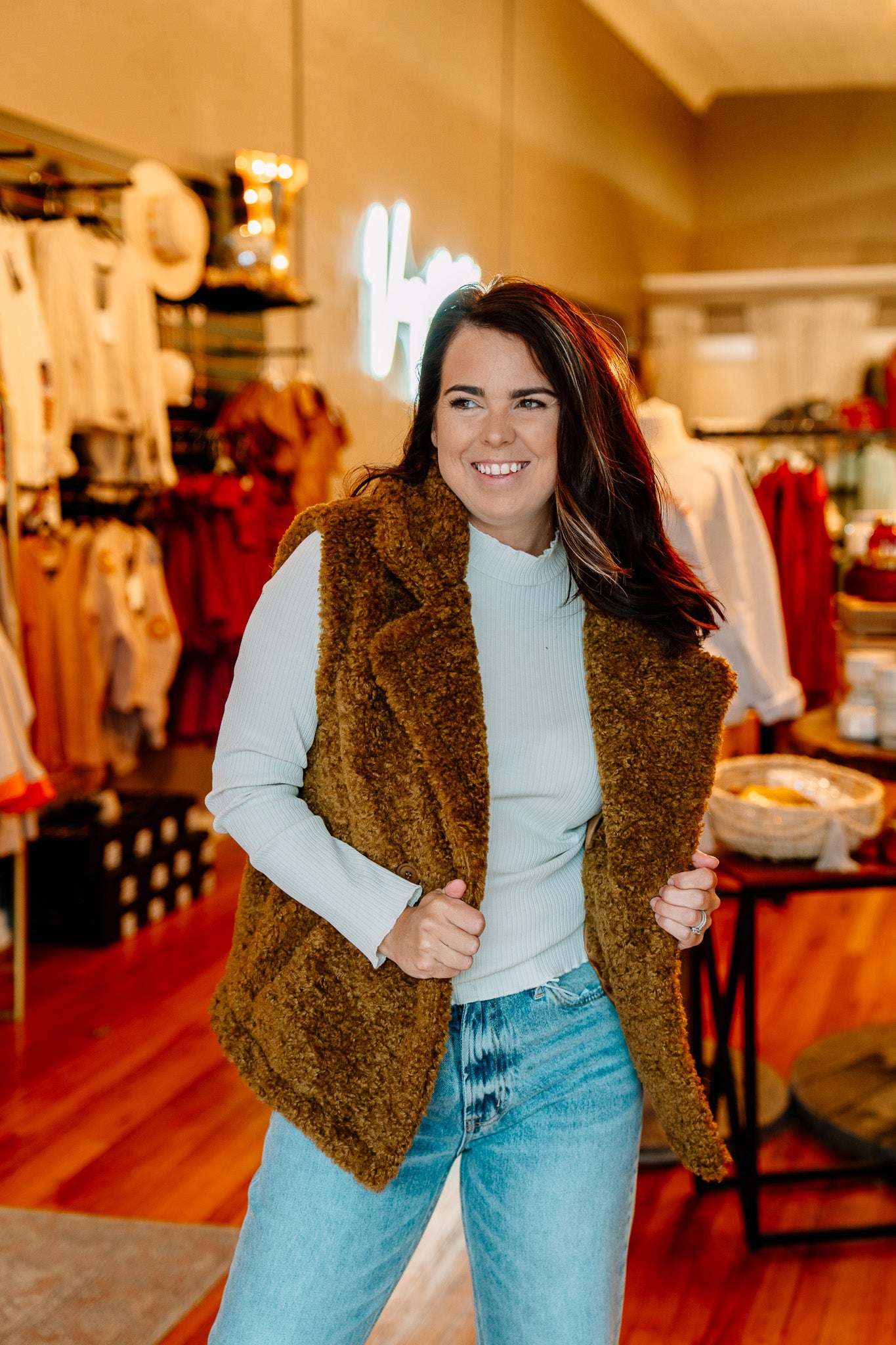 Oversized Fuzzy Vest