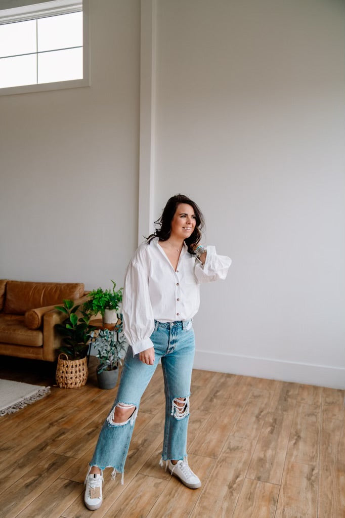 Essential Button Up Top