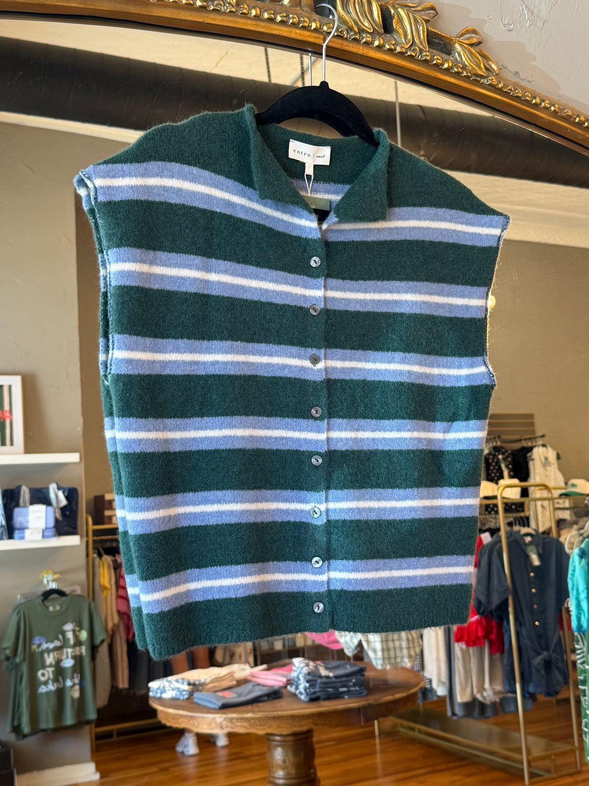 Hunter Blue Stripe Top