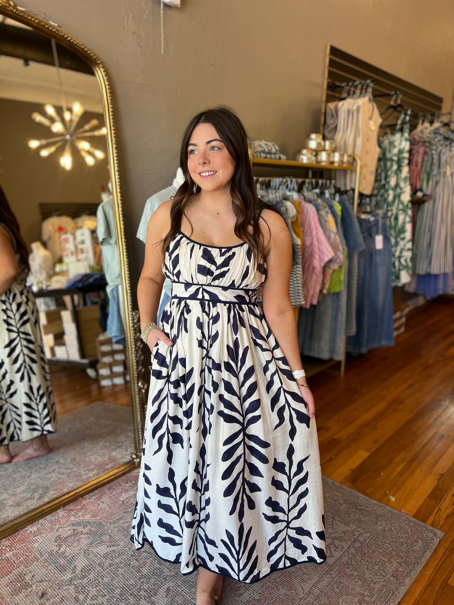 High Empire Midi Dress