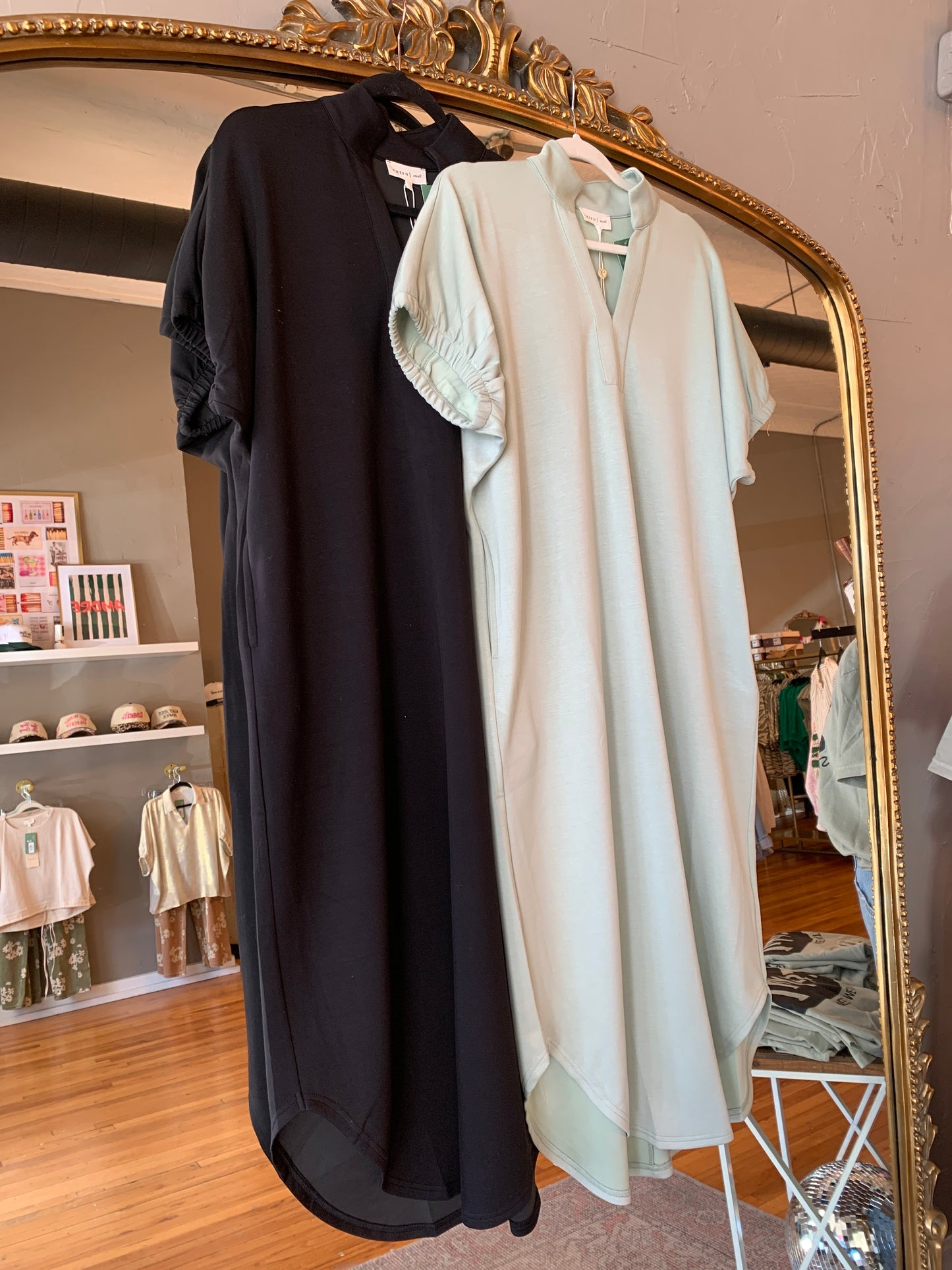 Solid Midi Dress