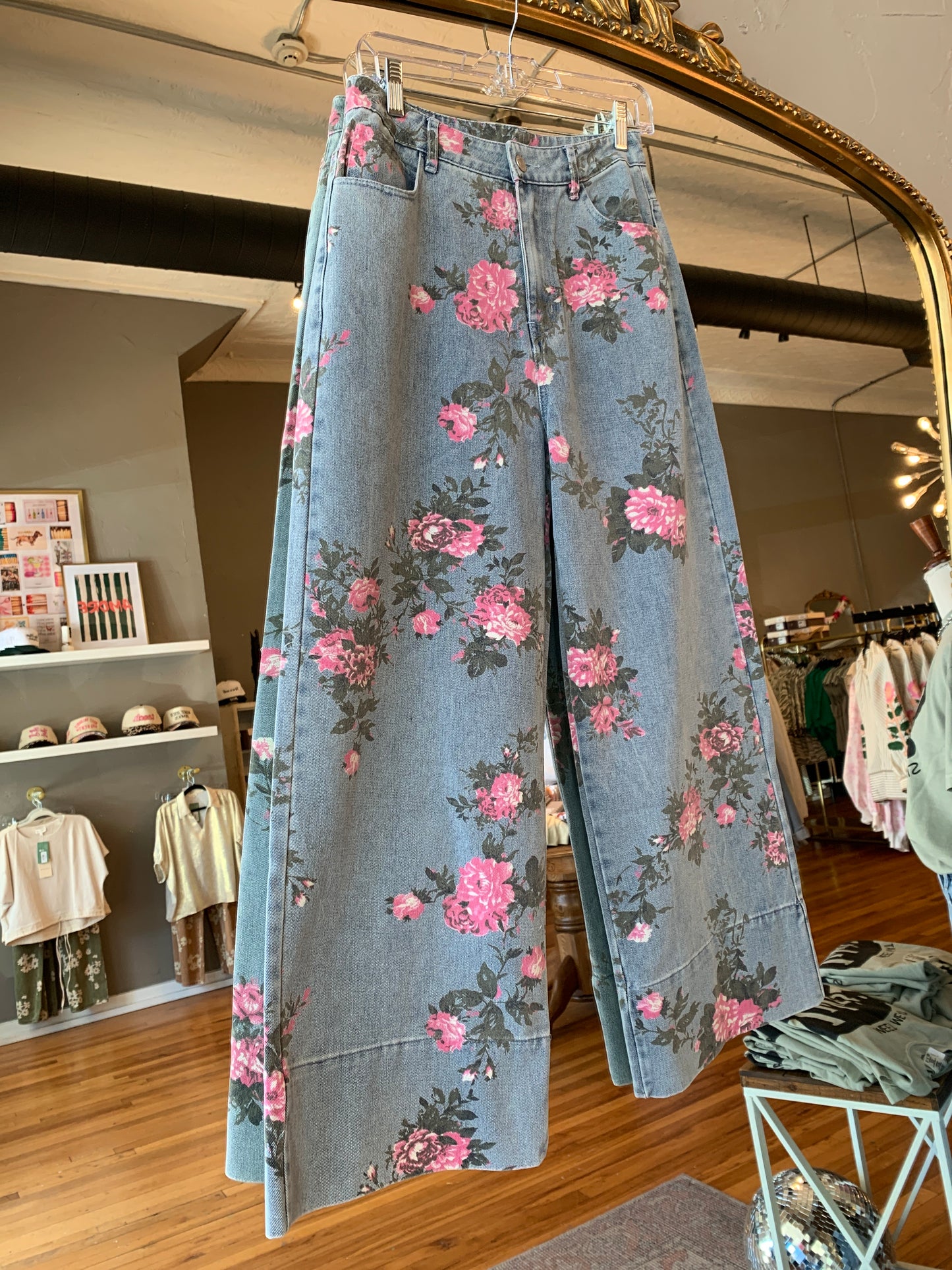 Blooming Denim Pants