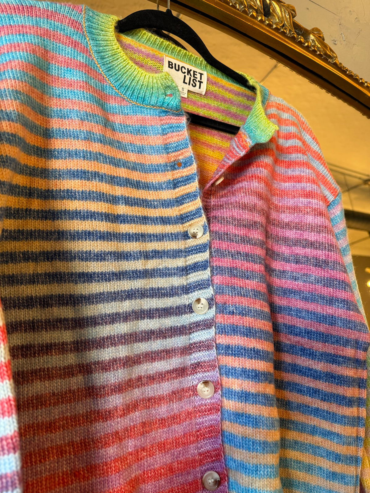 Rainbow Button Cardi