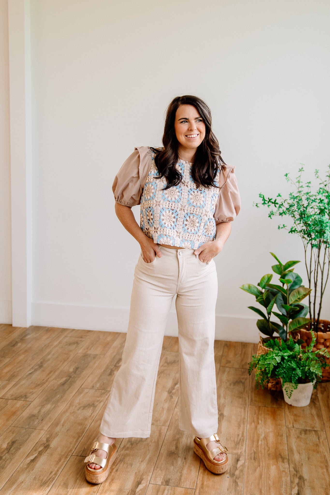 Crochet Bubble Sleeve Top