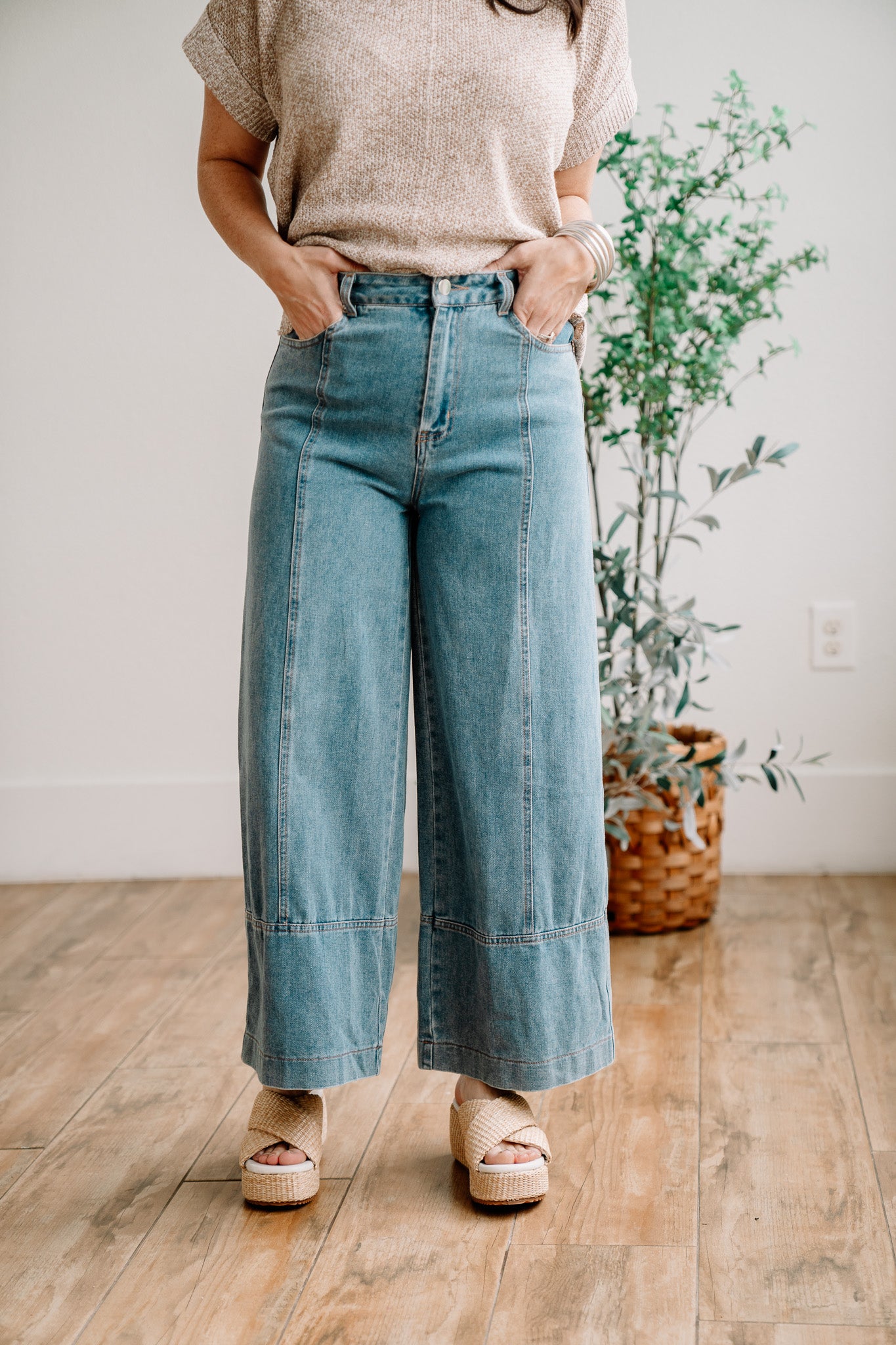 Wide Legged Crop Denim