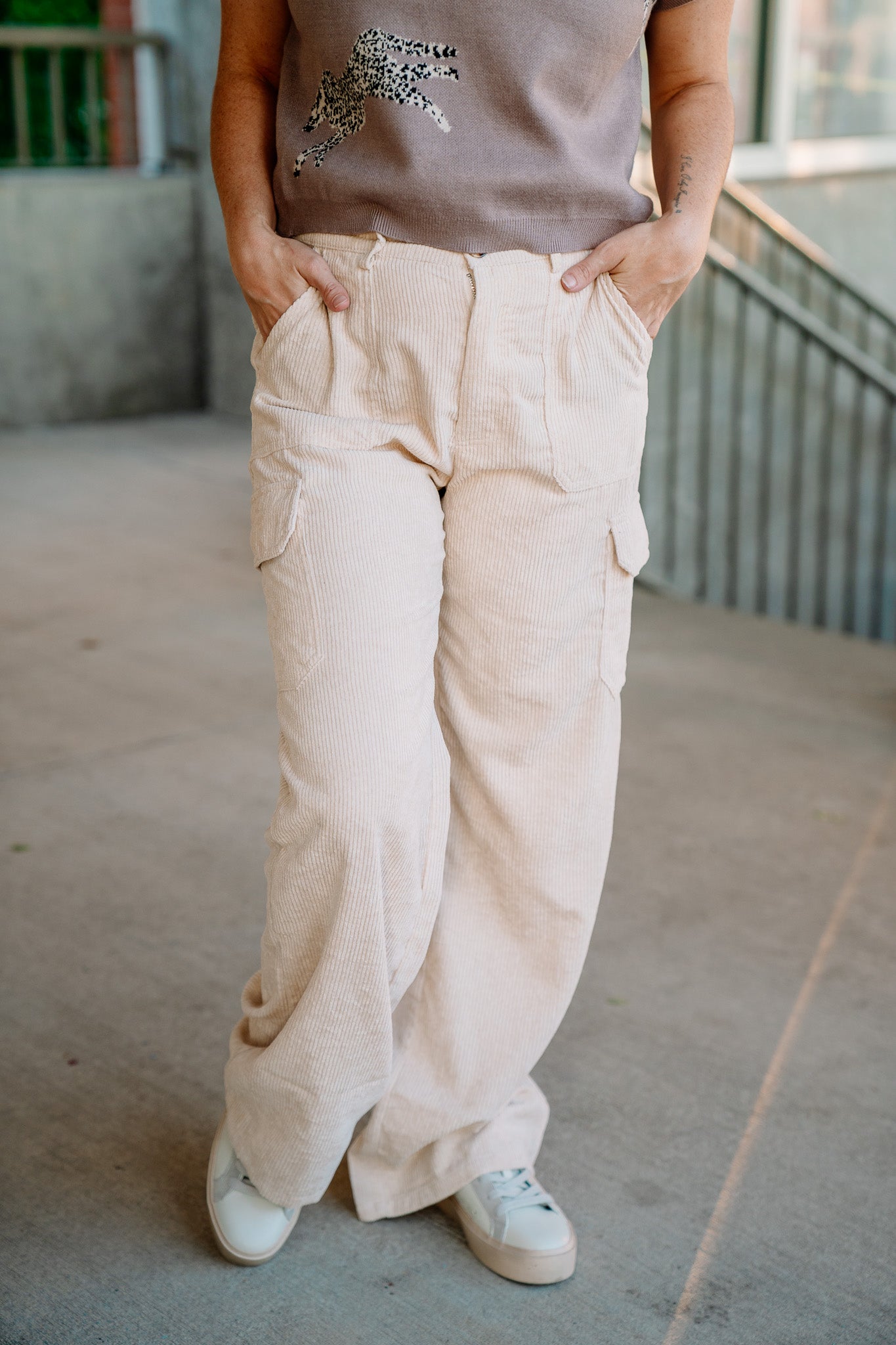 Almond Cordy Pants
