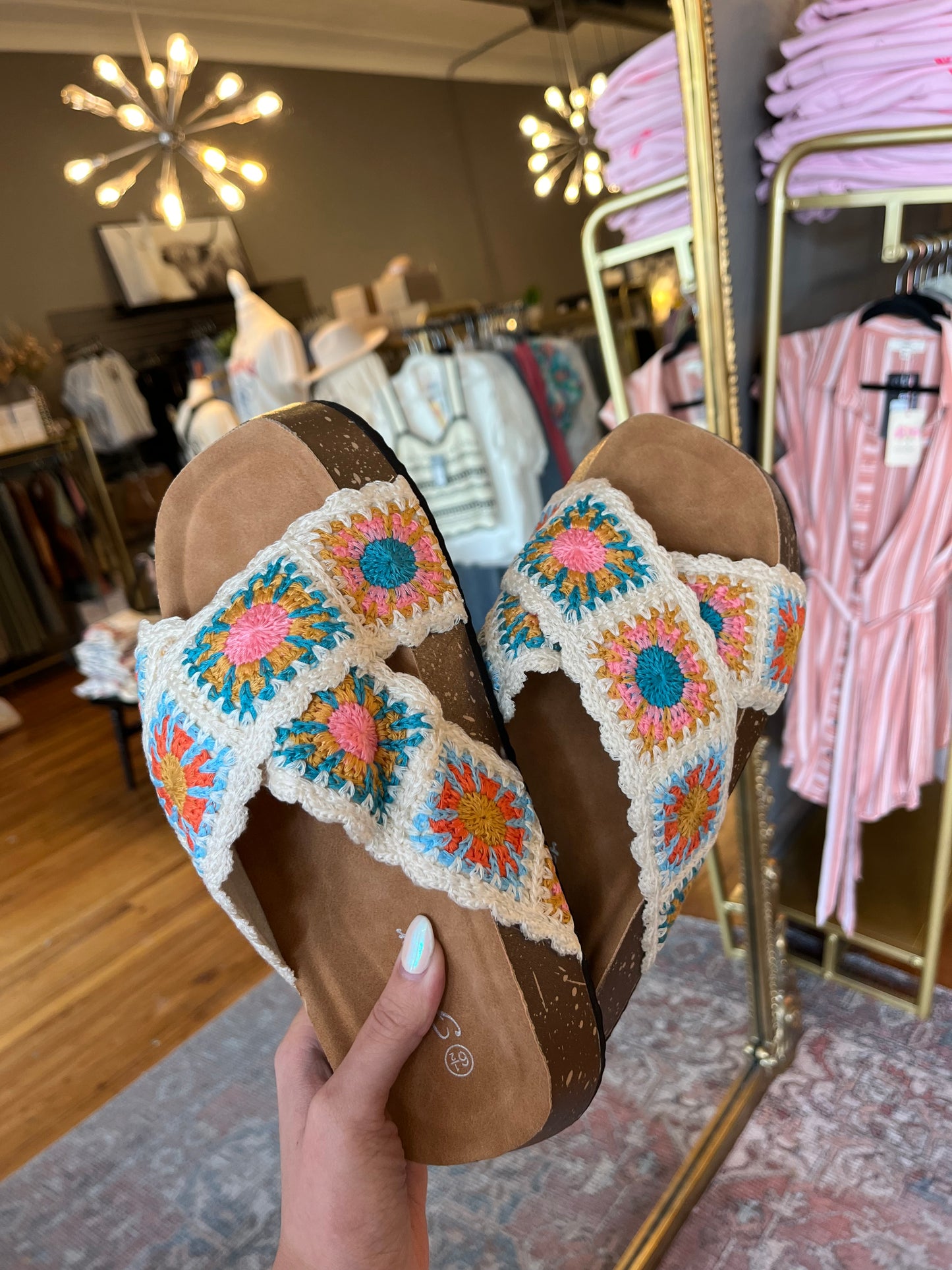 Beige Crochet Sandal