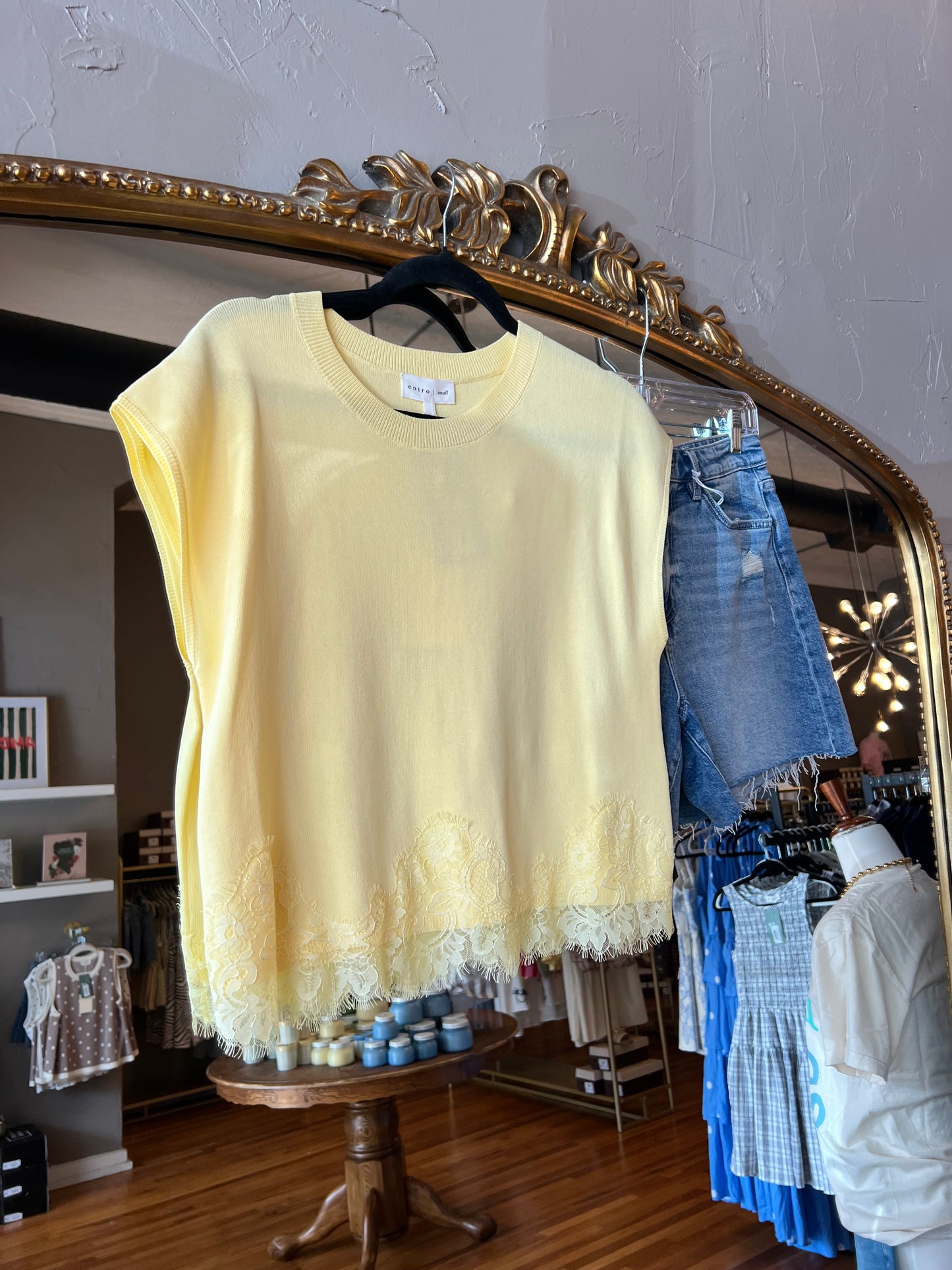 Lemon Lace Top