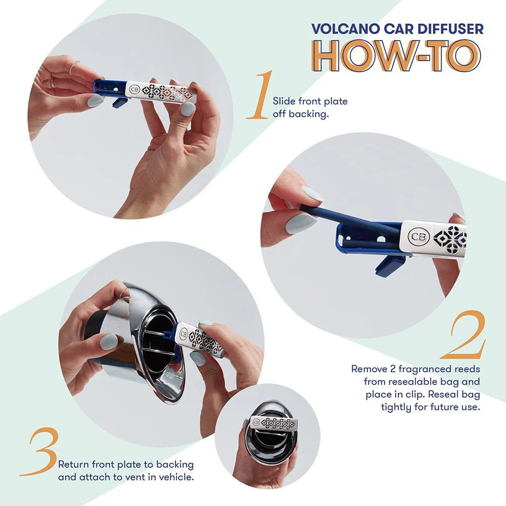 Capi Blue Volcano Car Diffuser Set