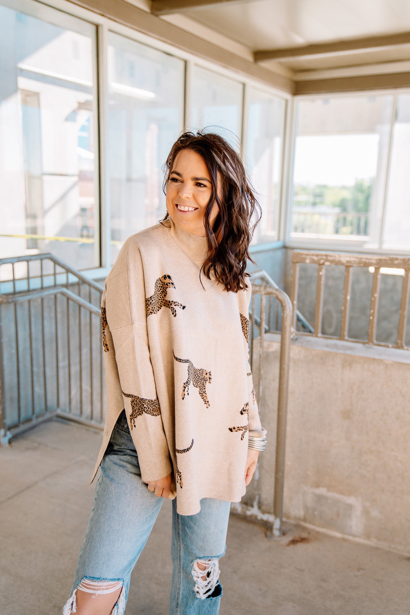 Oversized Cheetah Sweater