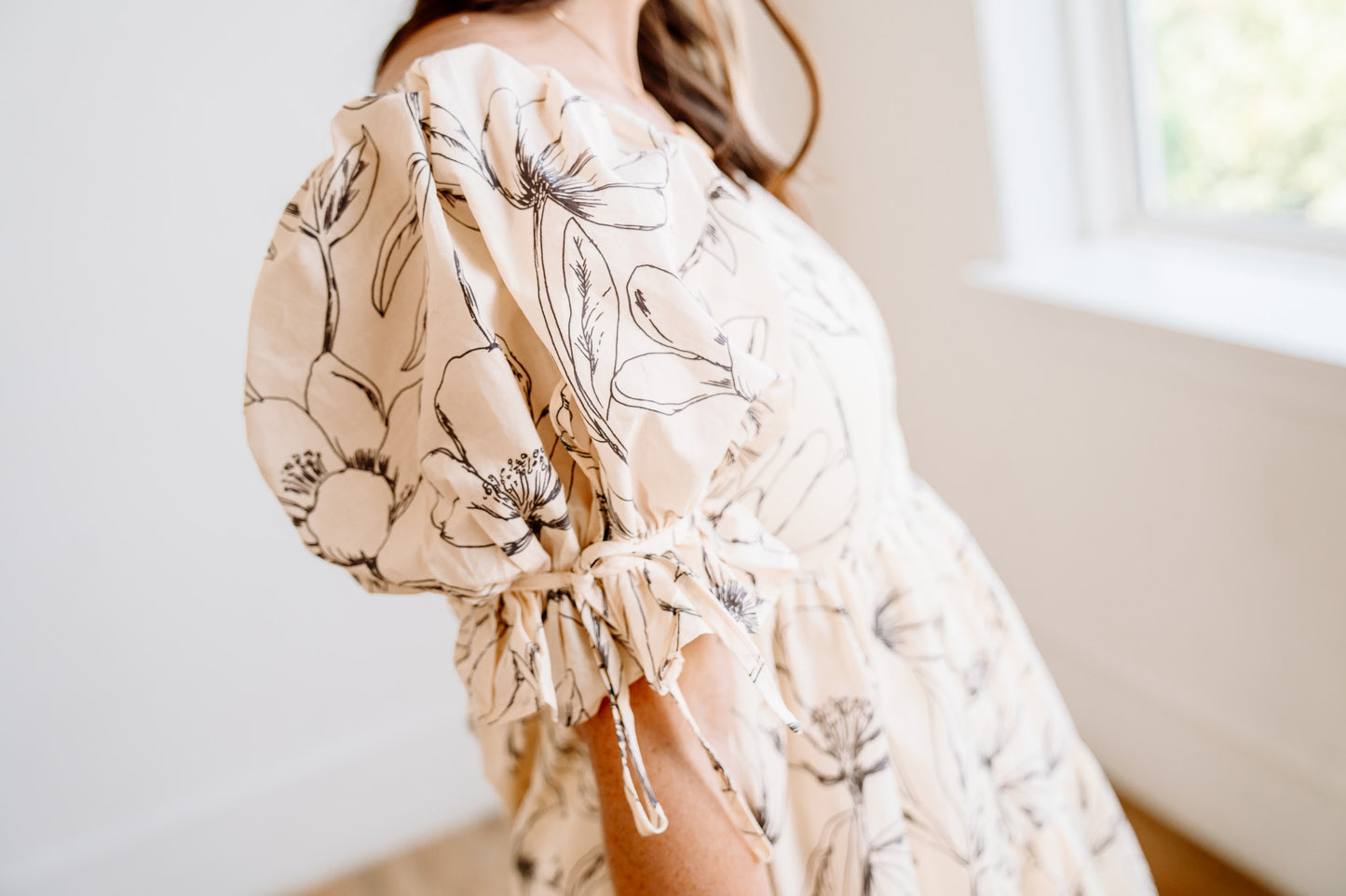 Ecru Floral Dress
