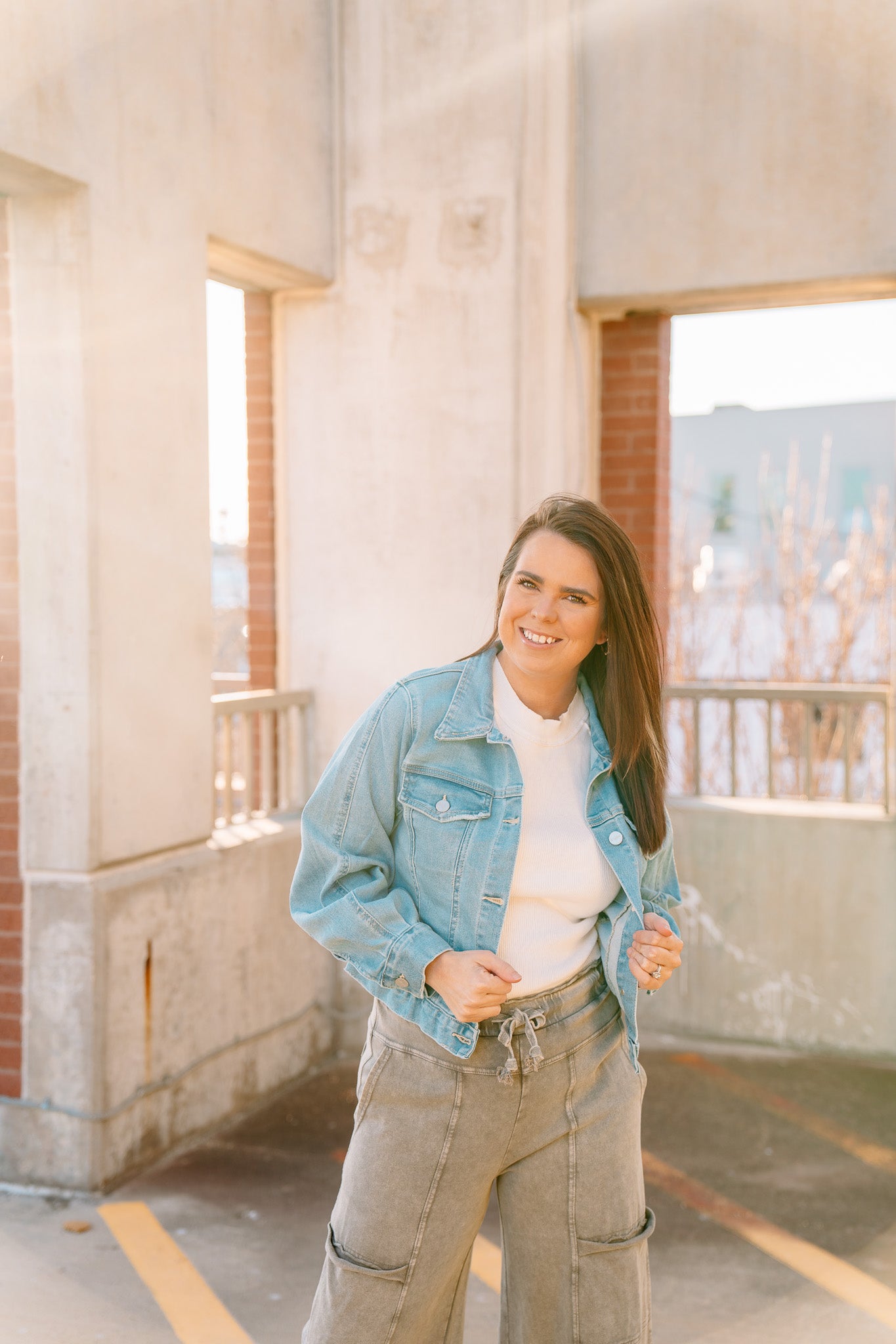 Balloon Sleeve Denim Jacket