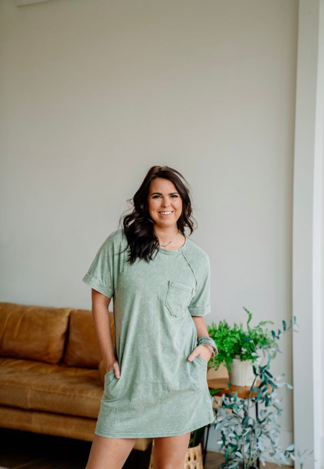 Acid Washed Tshirt Dress
