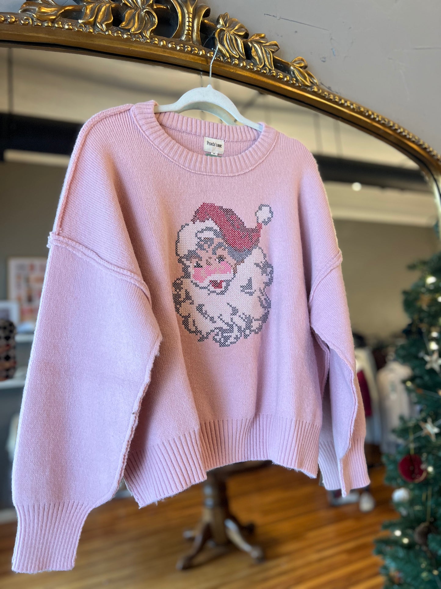 Cross Stitch Santa Sweater