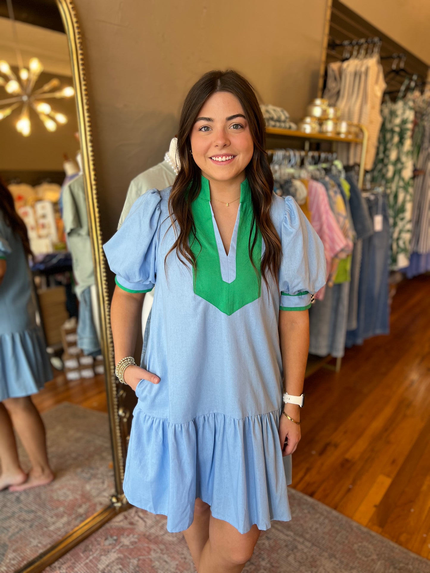 Prim Caftan Collar Dress