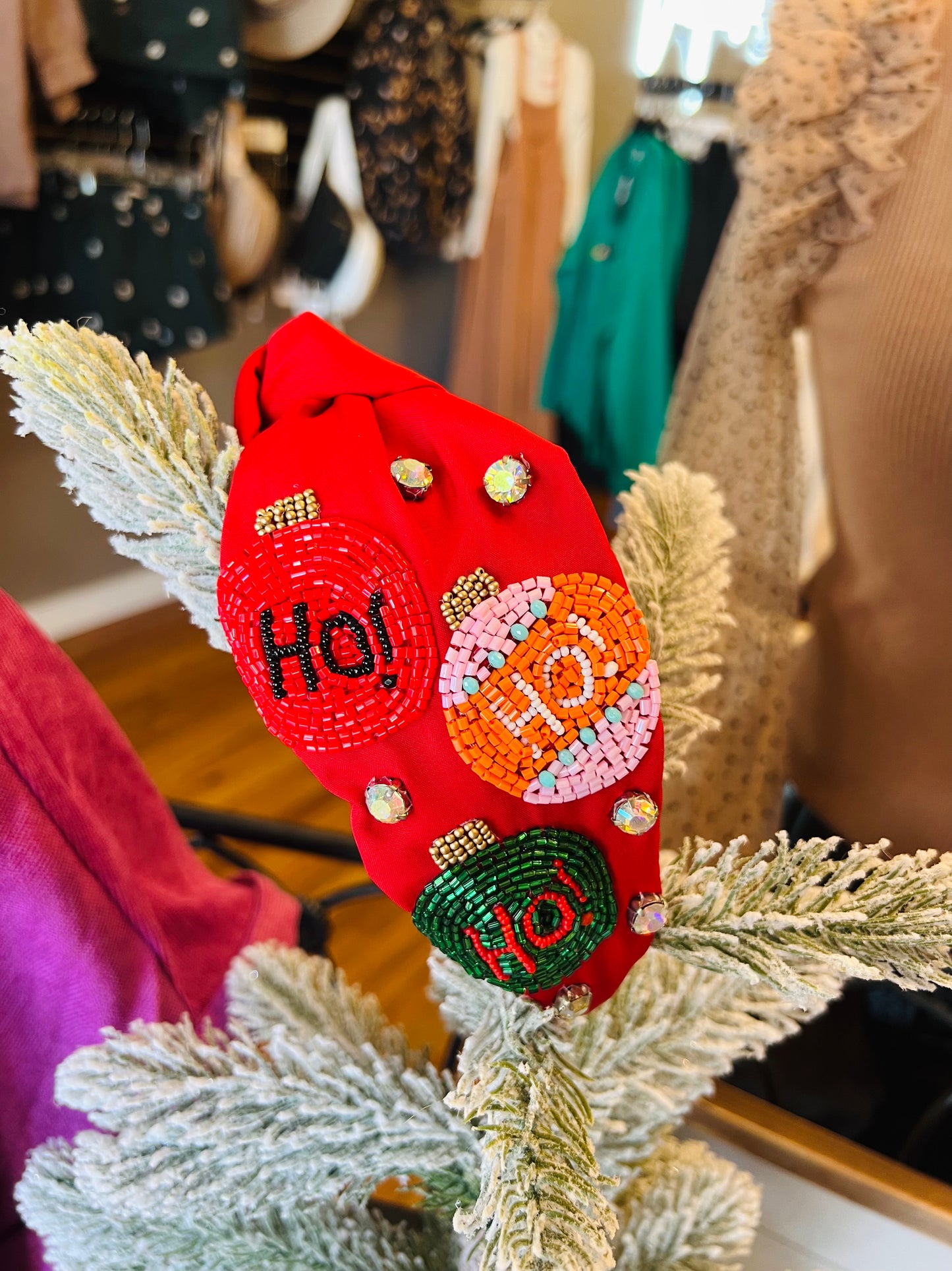 Red Ornament Headband