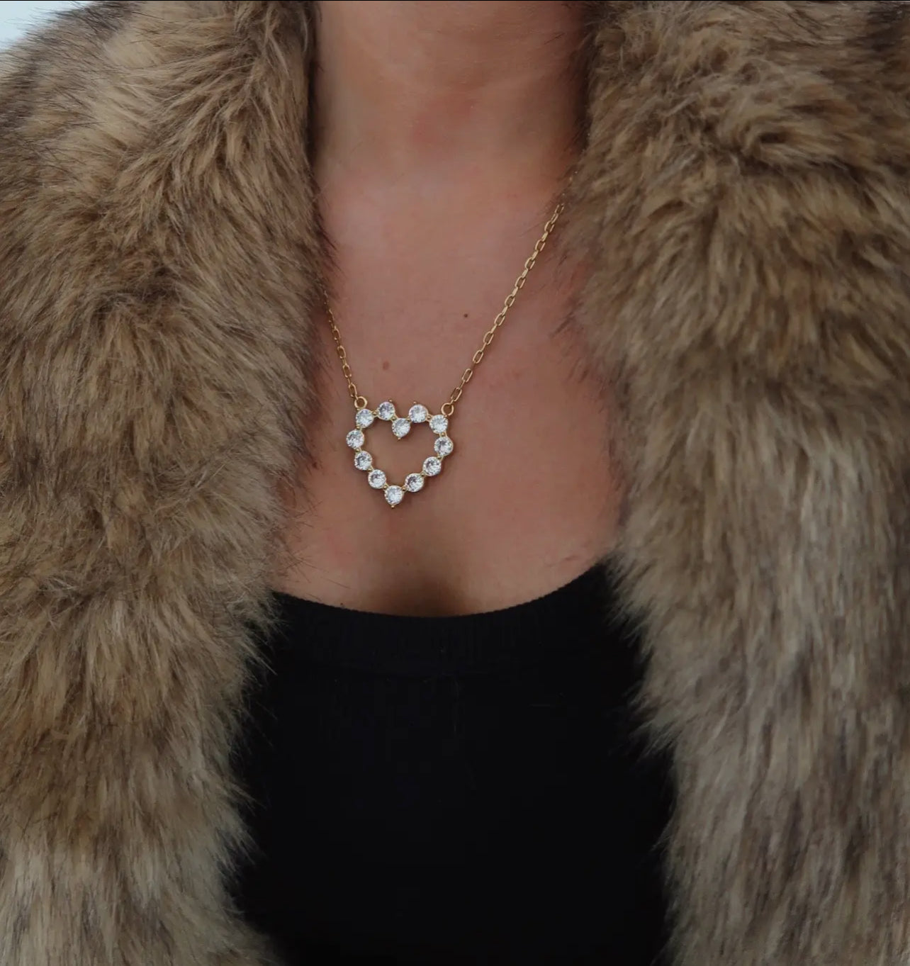 Chansutt Large Bling Heart Necklace