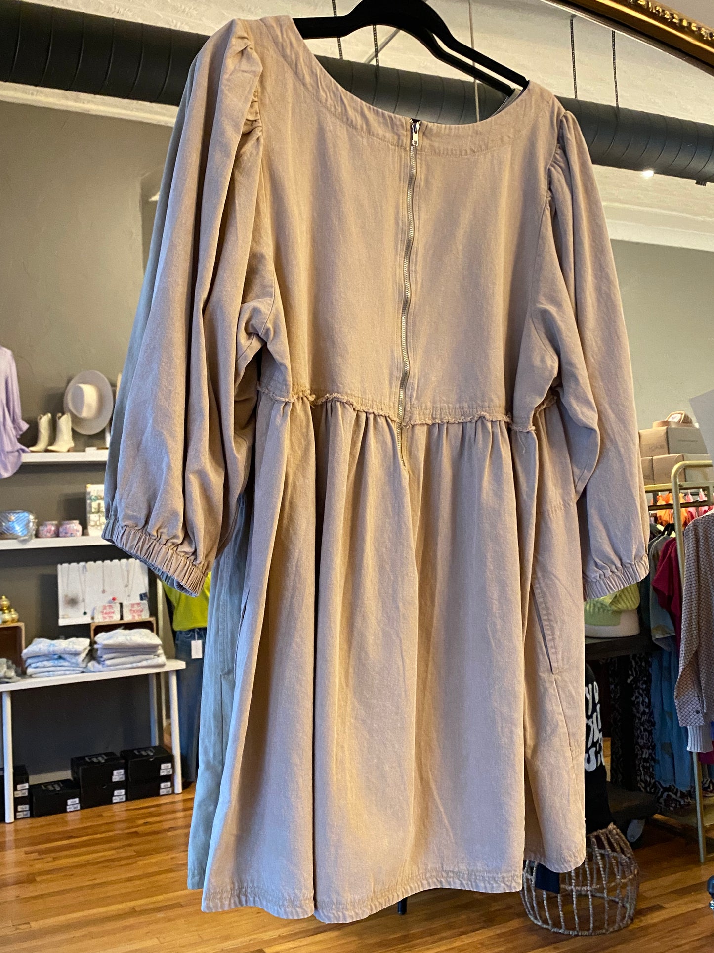 Mineral Washed Babydoll Dress