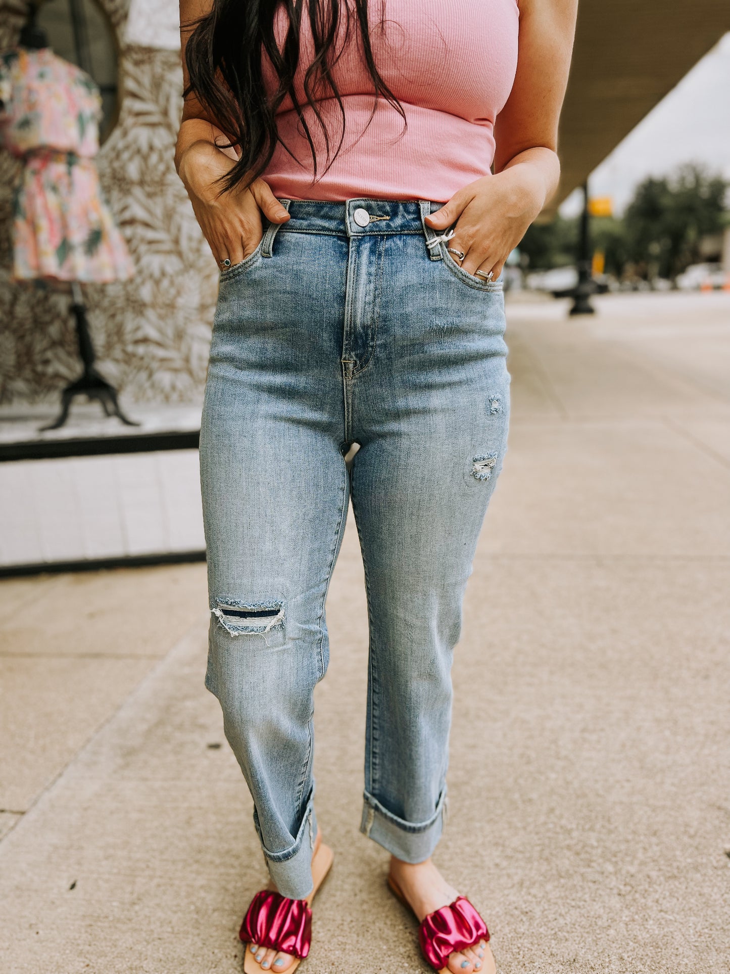 High Rise Wide Straight Jean