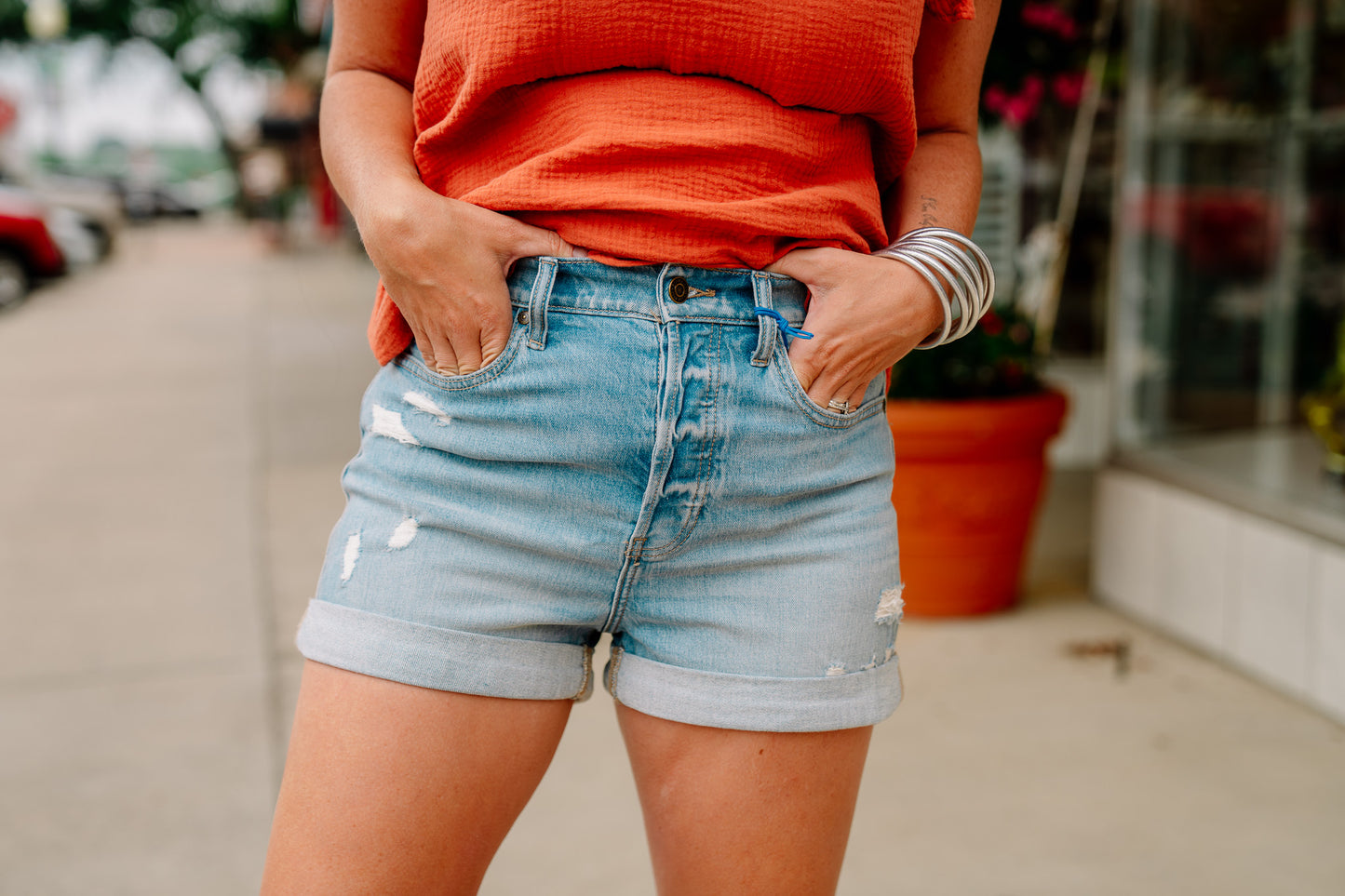 Olivia Button Fly Shorts