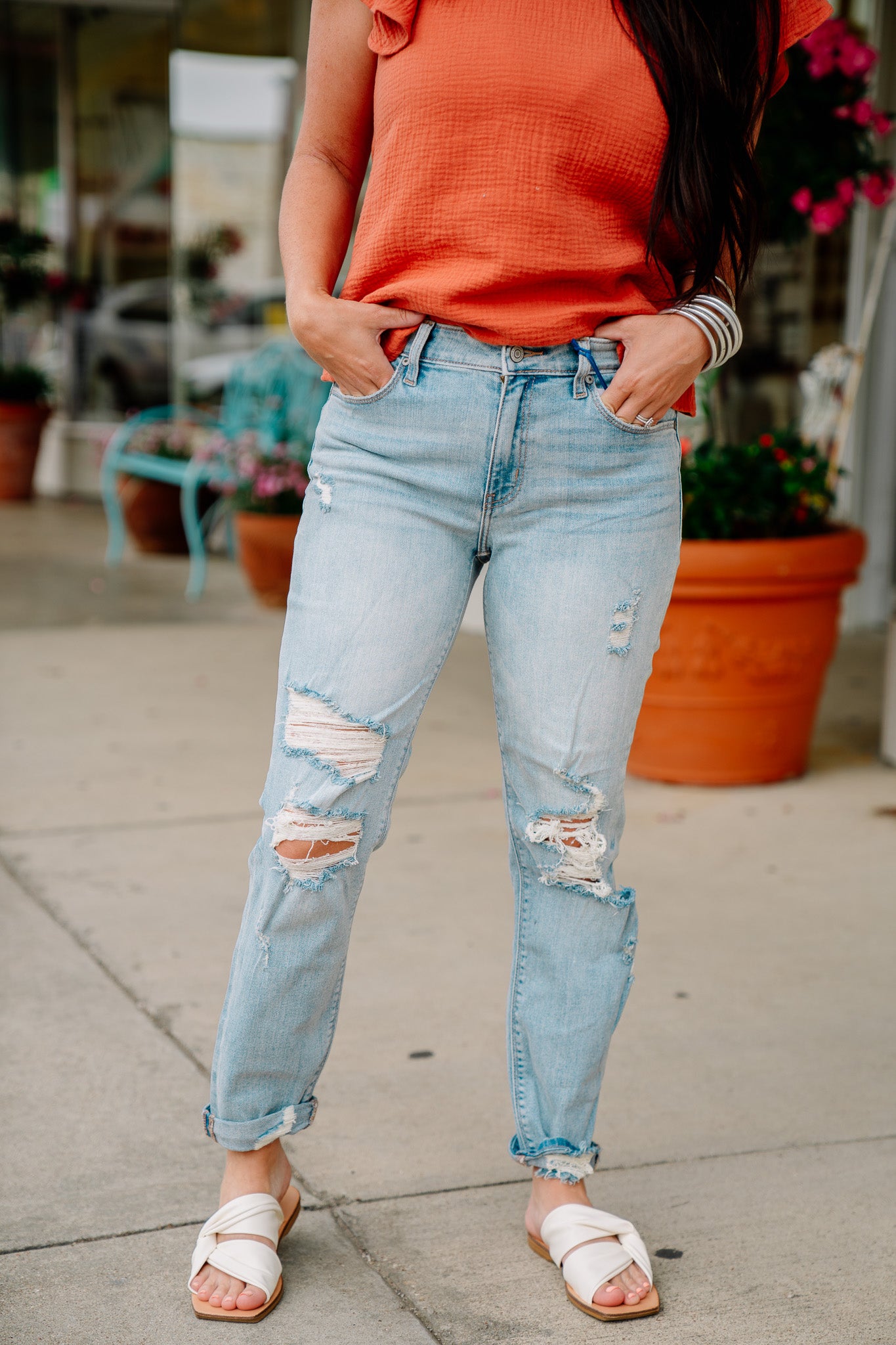 Frankie Mid rise Girlfriend Jean