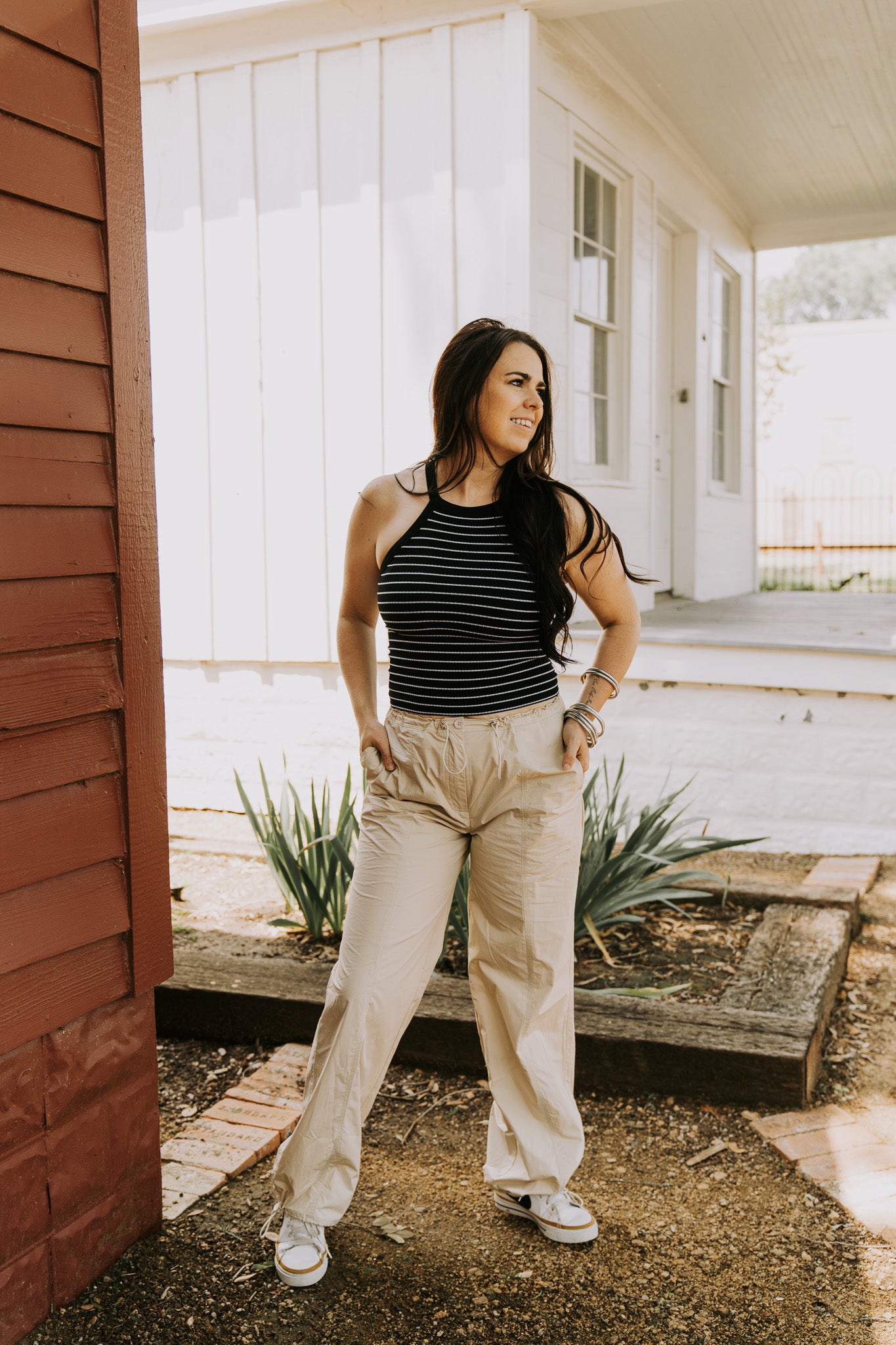 Wide Leg Parachute Pants