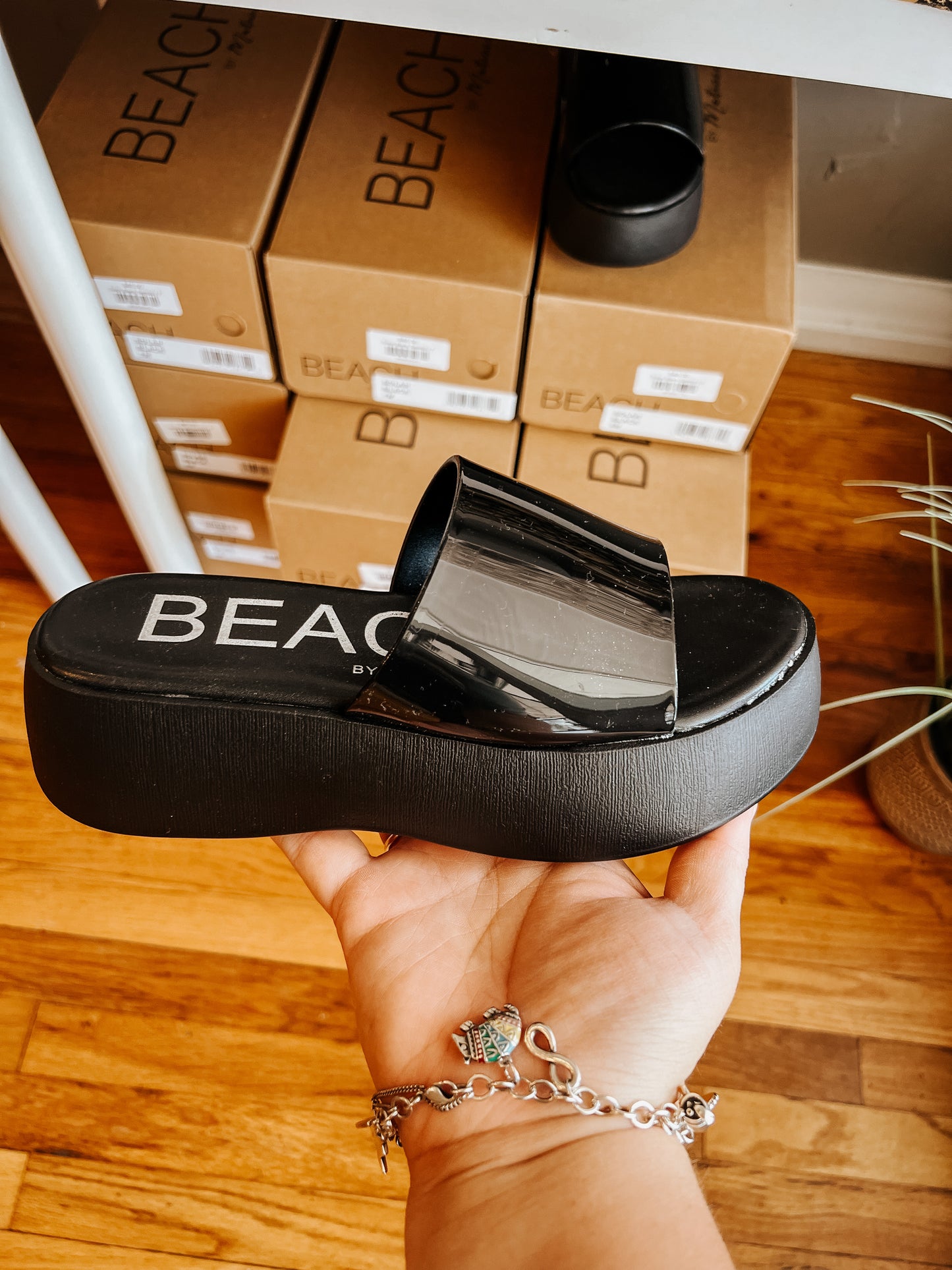Solar Black Sandal