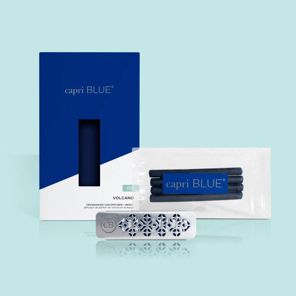 Capi Blue Volcano Car Diffuser Set