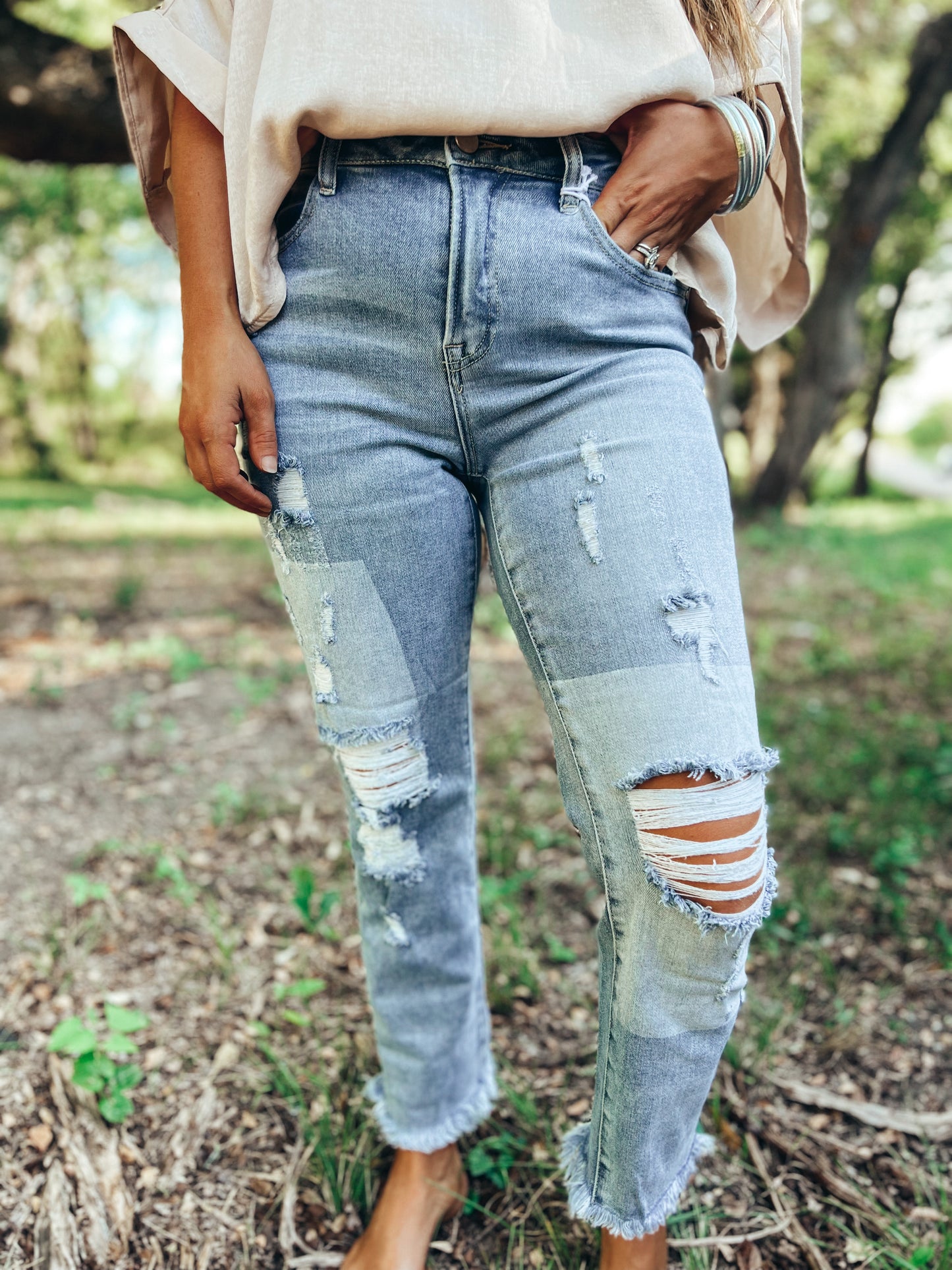 Risen Contrast Denim