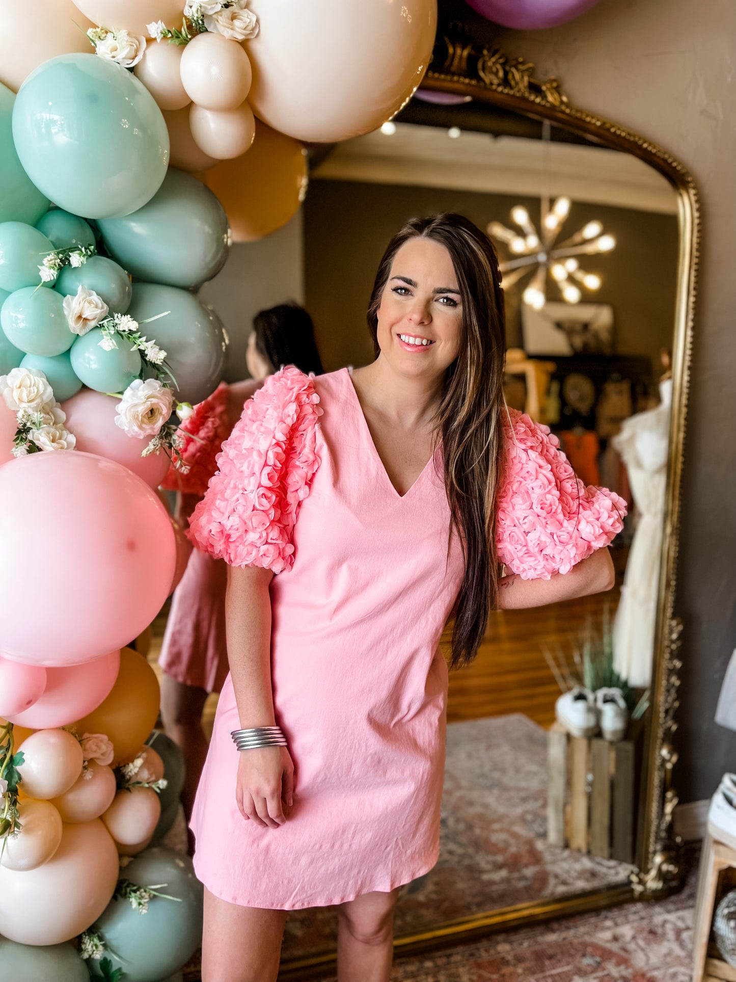 Frilly Flower Pink Dress