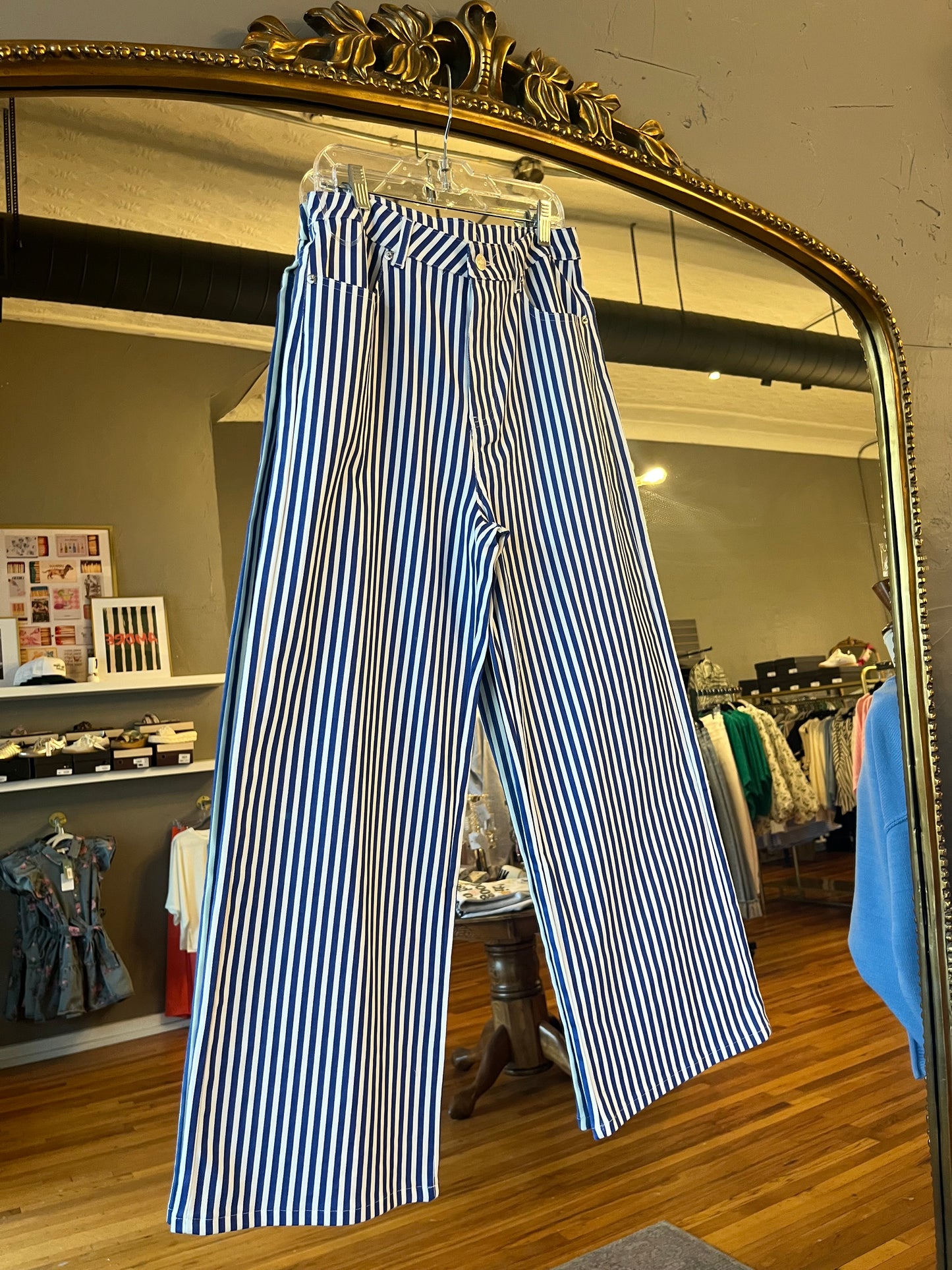 Blue Rail Stripe Pants