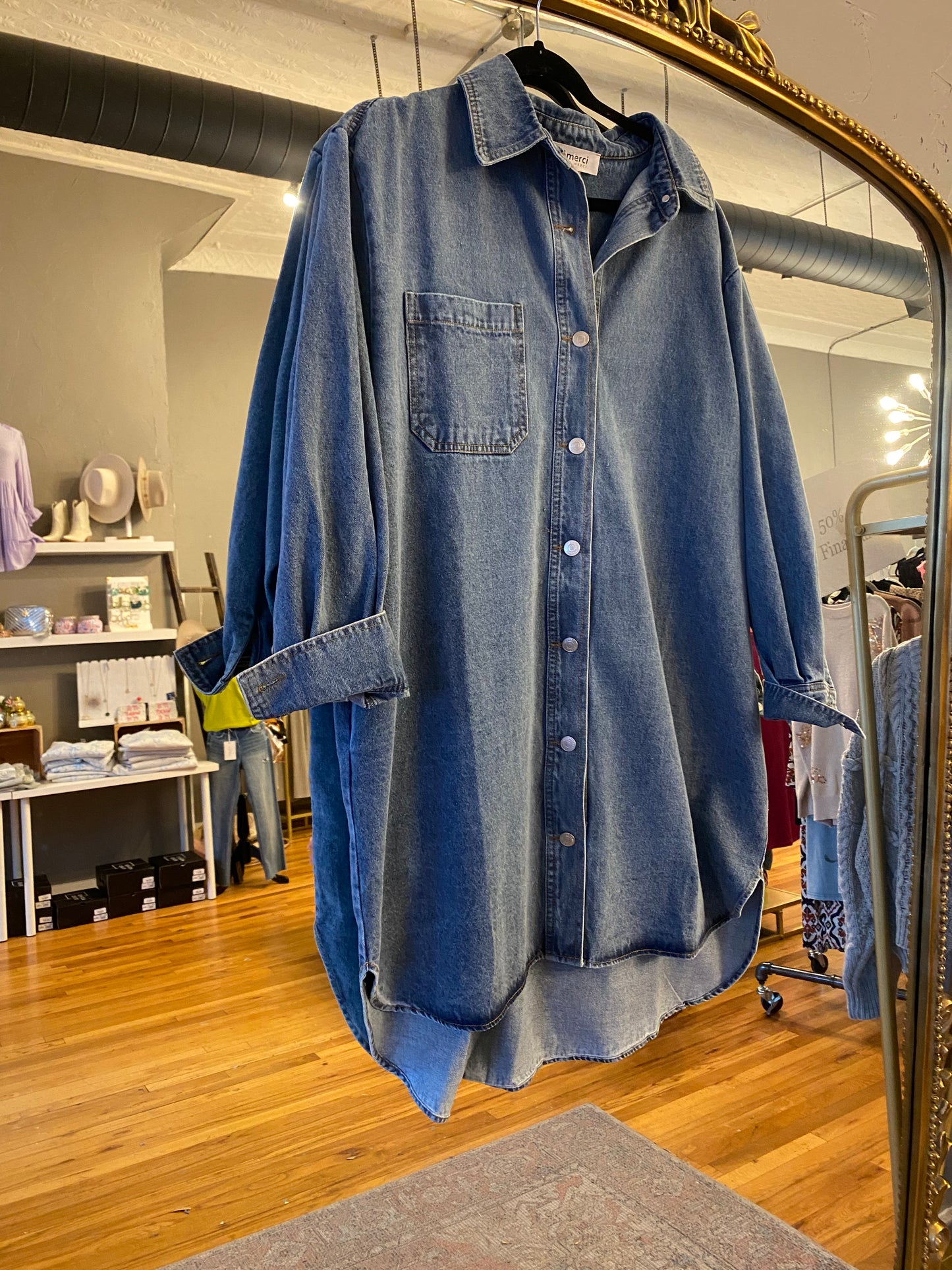 Classic Denim Shirt Dress