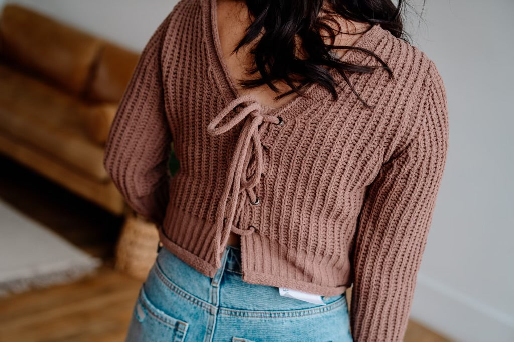 Back Tie Sweater