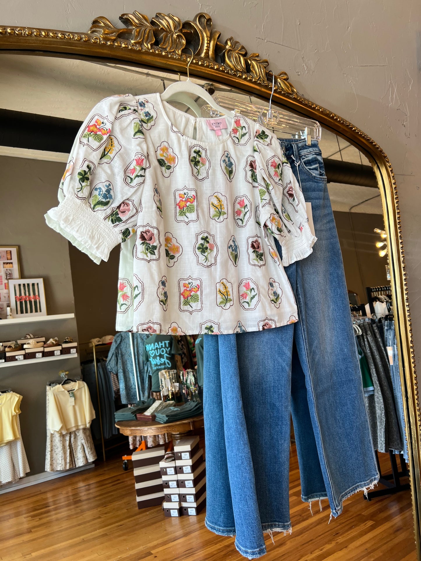 Embroidered Blossom Top