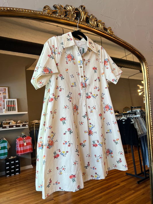 Garden Floral Button Dress