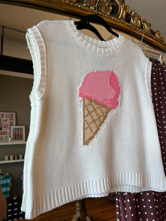 Ice Cream Cone Knit Top