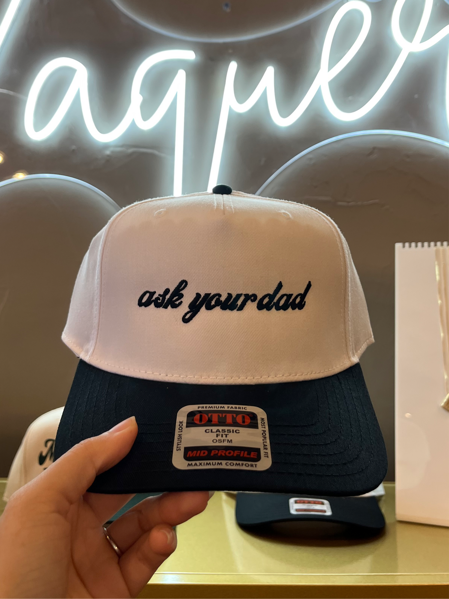 Ask Your Dad Embroidered Trucker