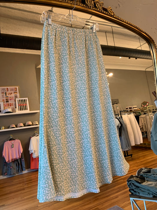 Sage Ditsy Floral Skirt