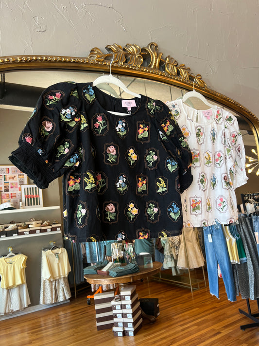 Embroidered Blossom Top