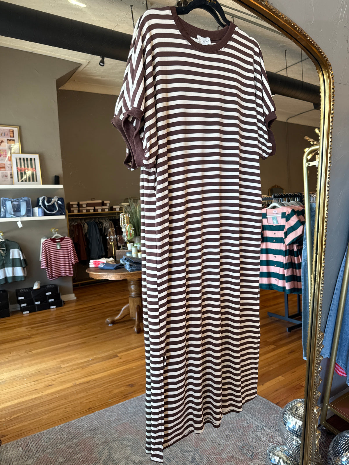 Brownie Stripe Midi