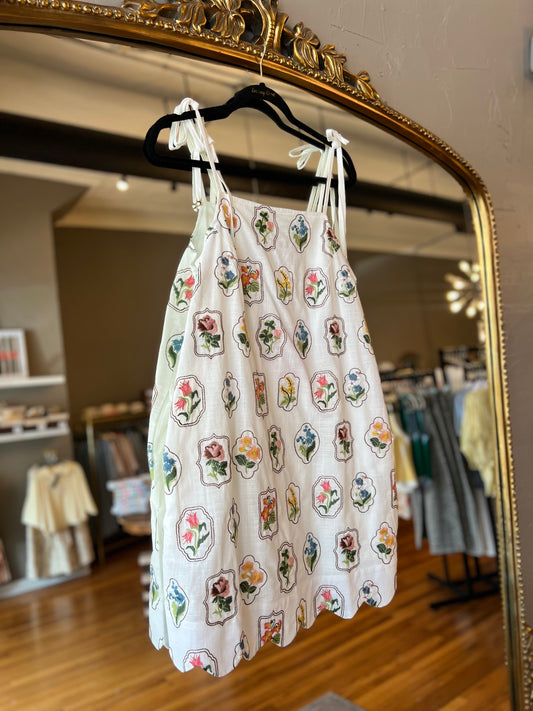 Embroidered Blooms Dress