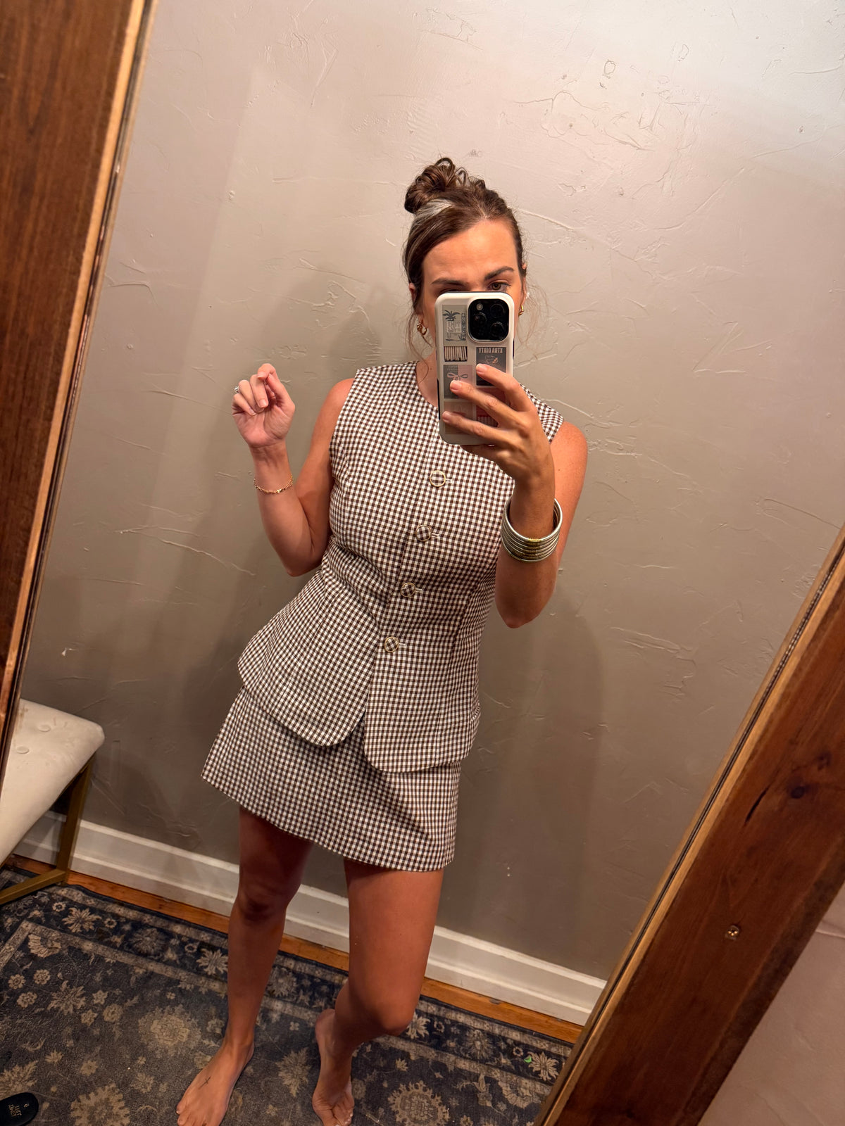 Business Plaid Romper