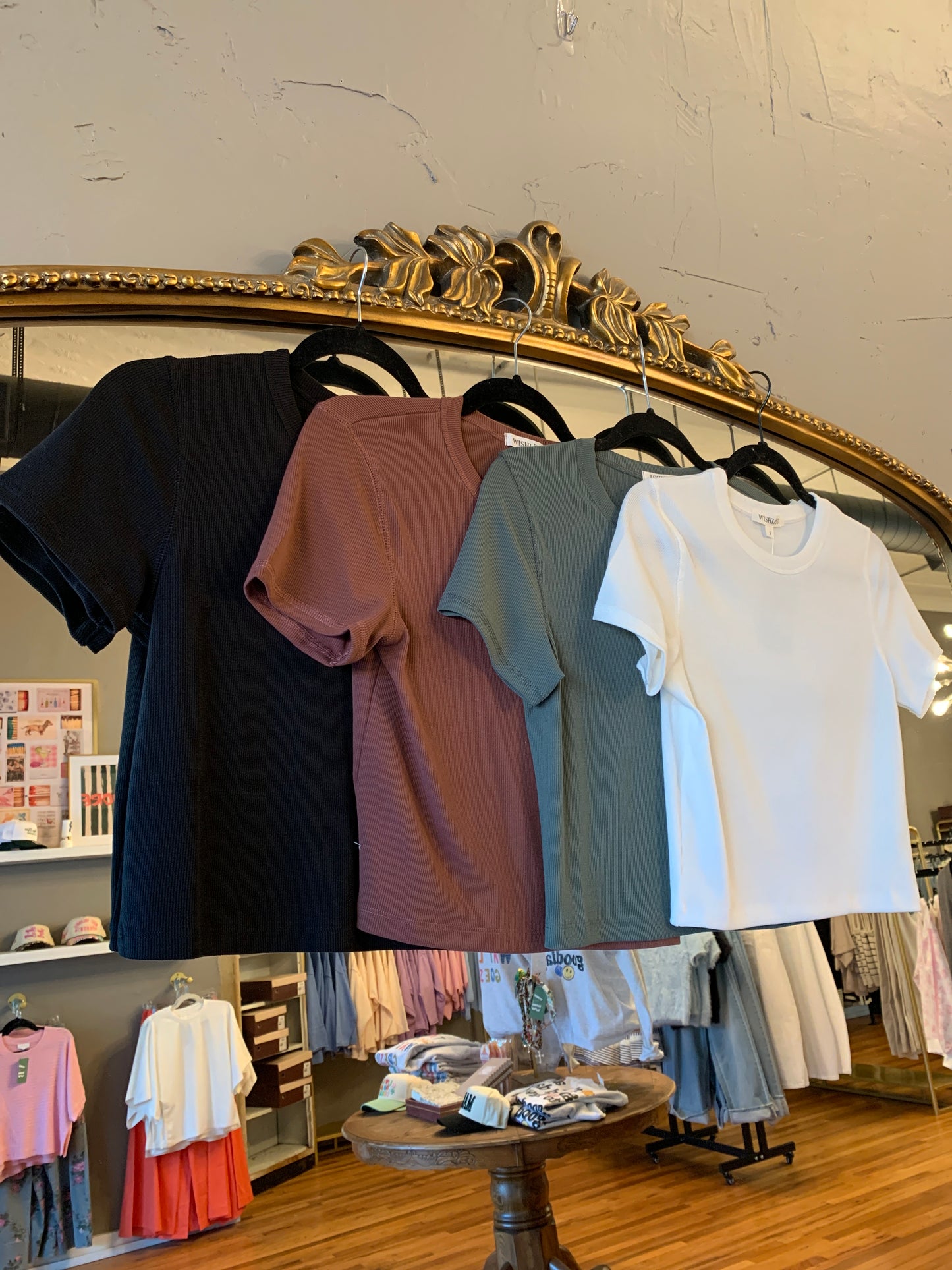 Ribbed Relax Crop Tee