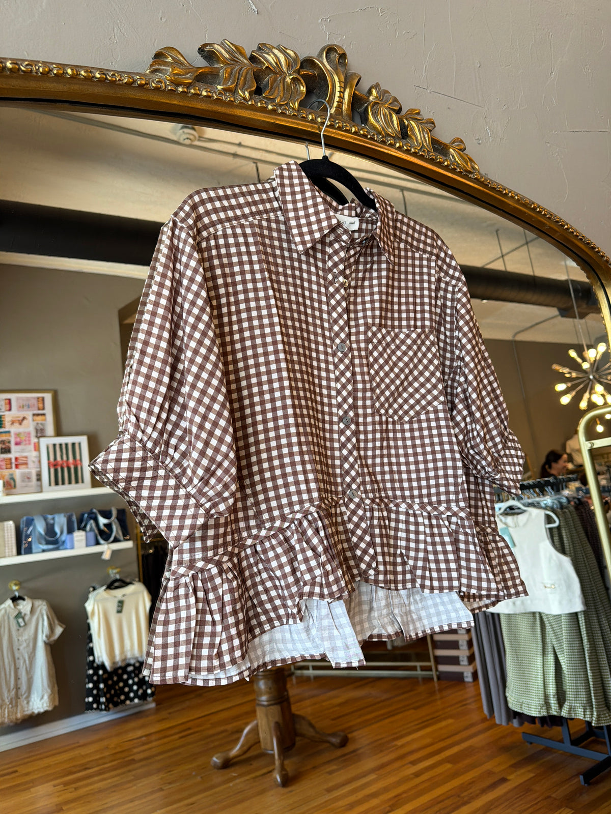 Giddy Up Gingham Blouse