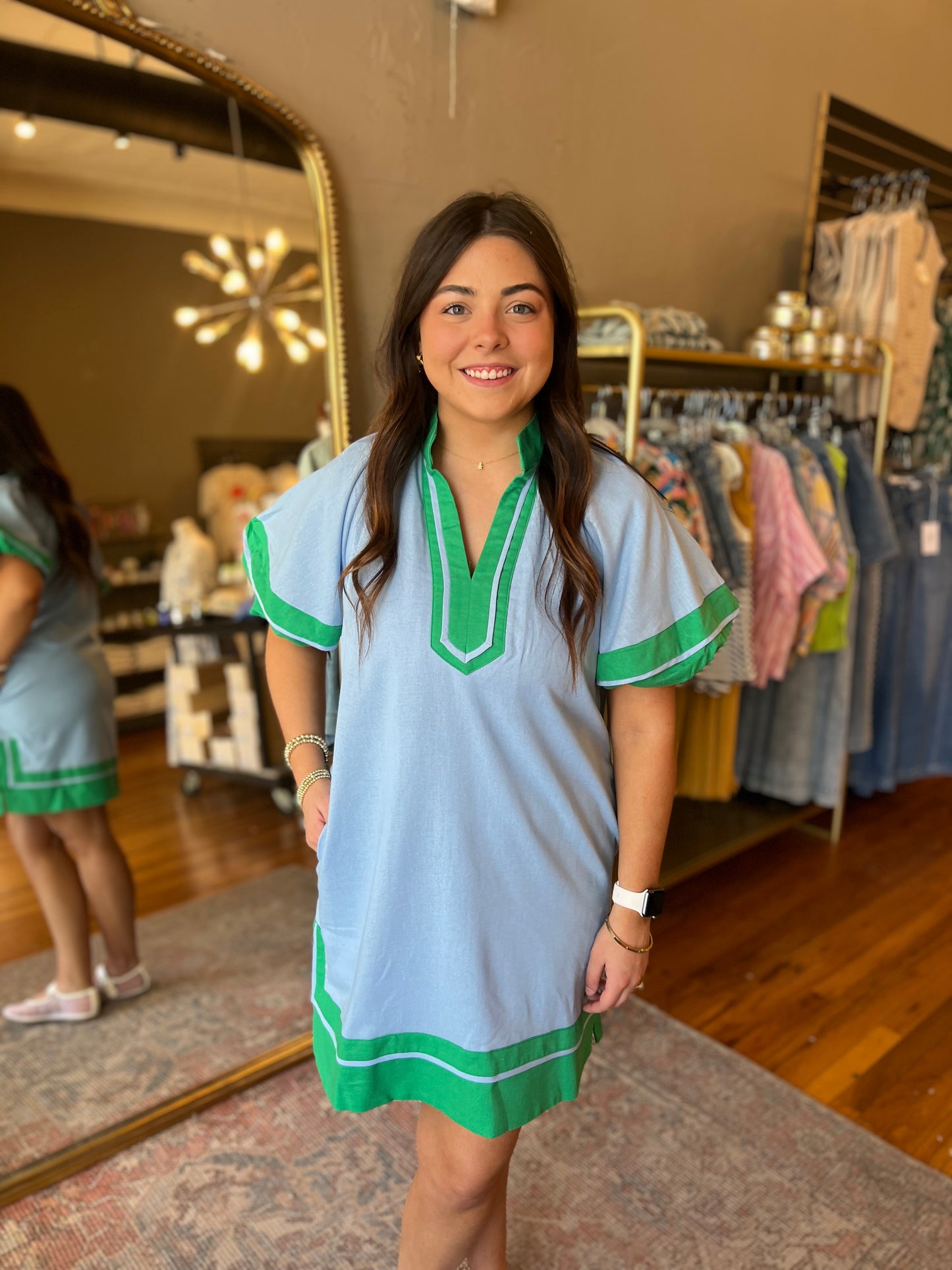 Lantern Sleeves Day Dress