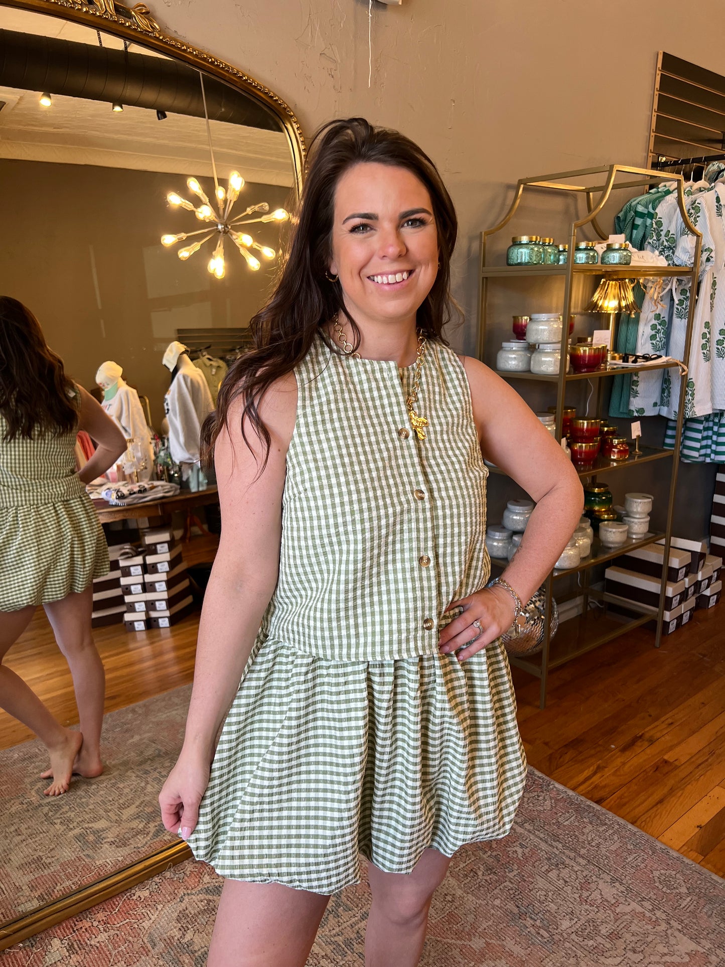 Matcha Gingham SET