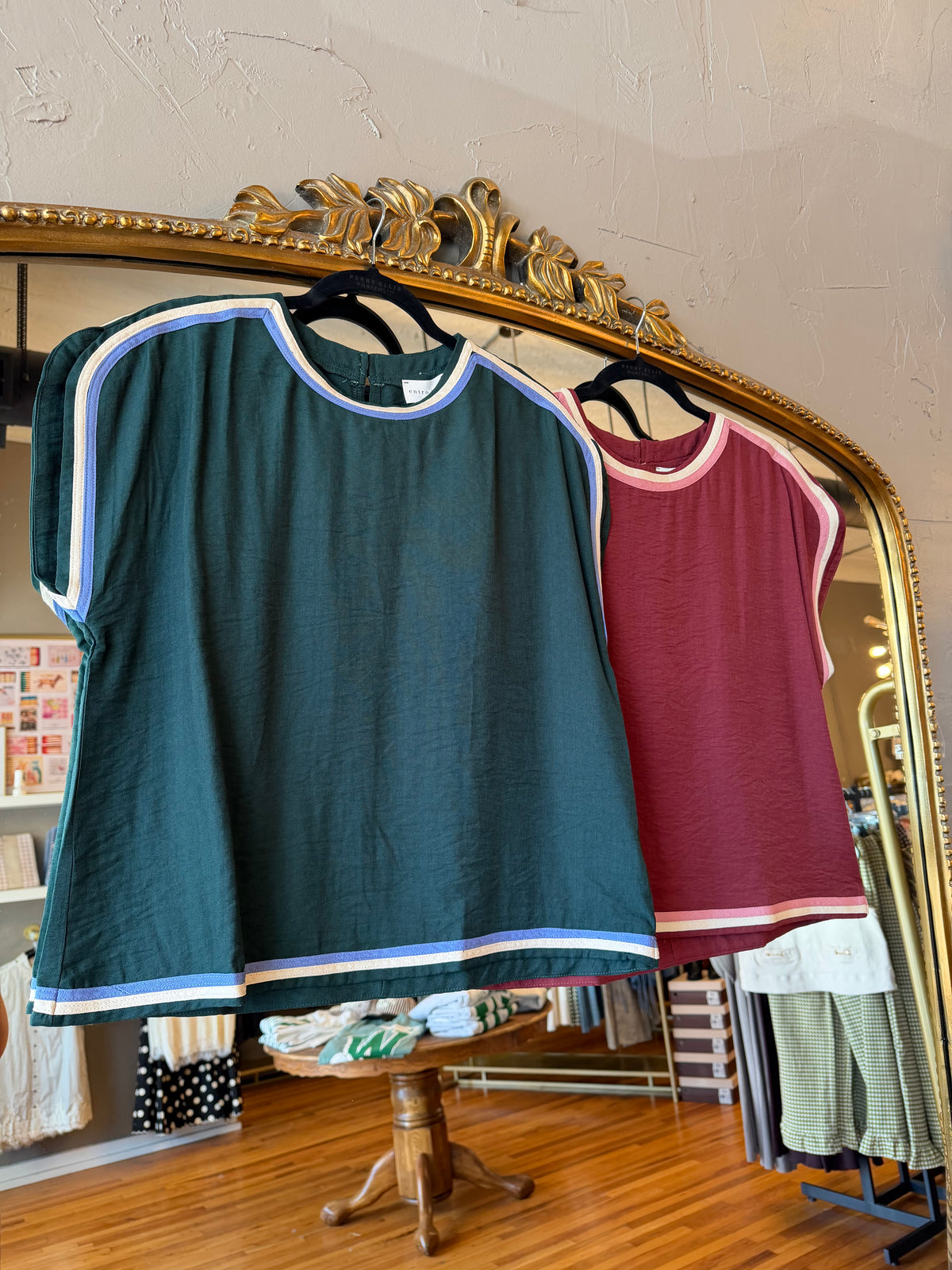 Crisp Stripe Edge Top