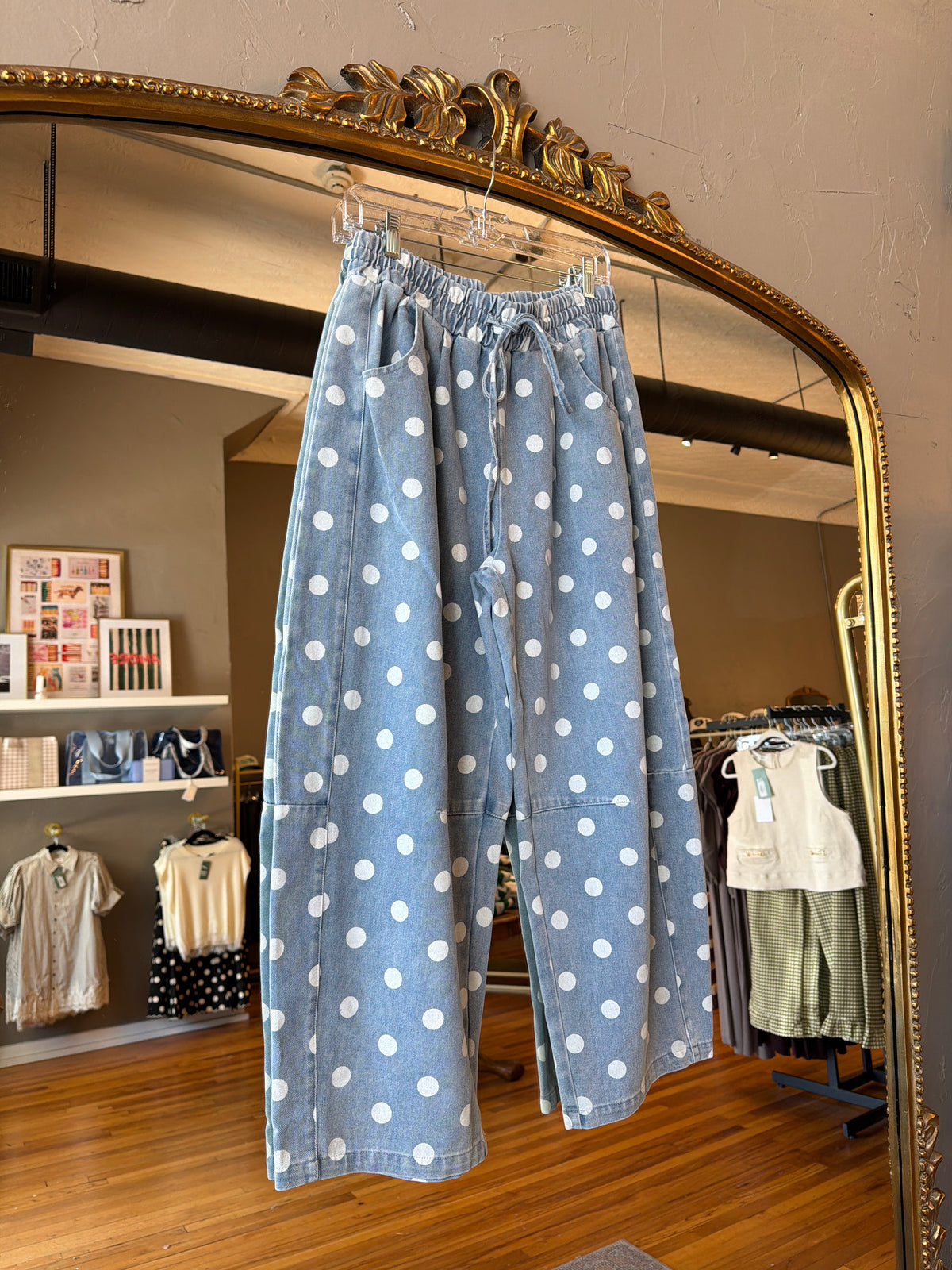 Polkadot Barrel Stretch Pants