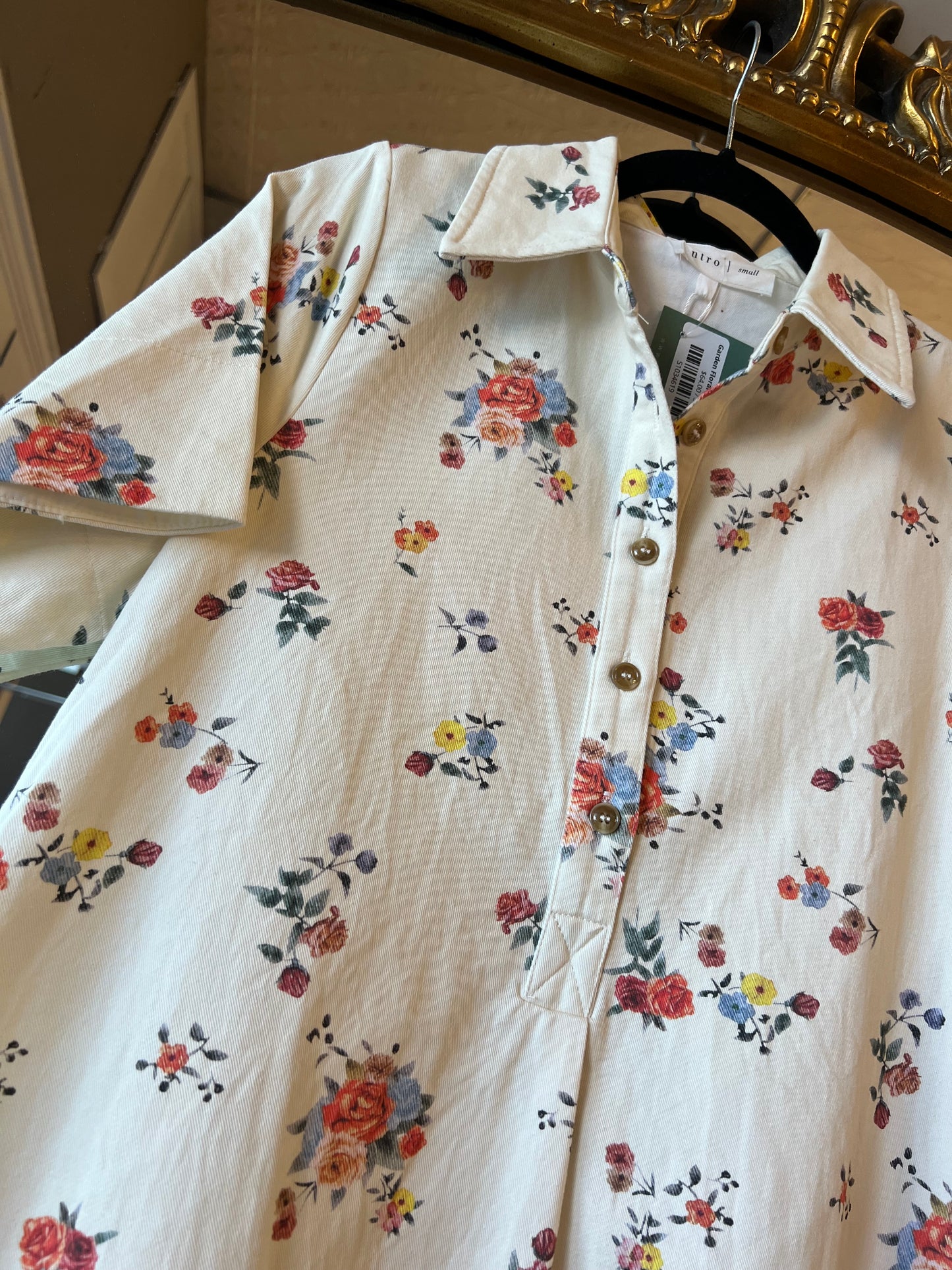 Garden Floral Button Dress